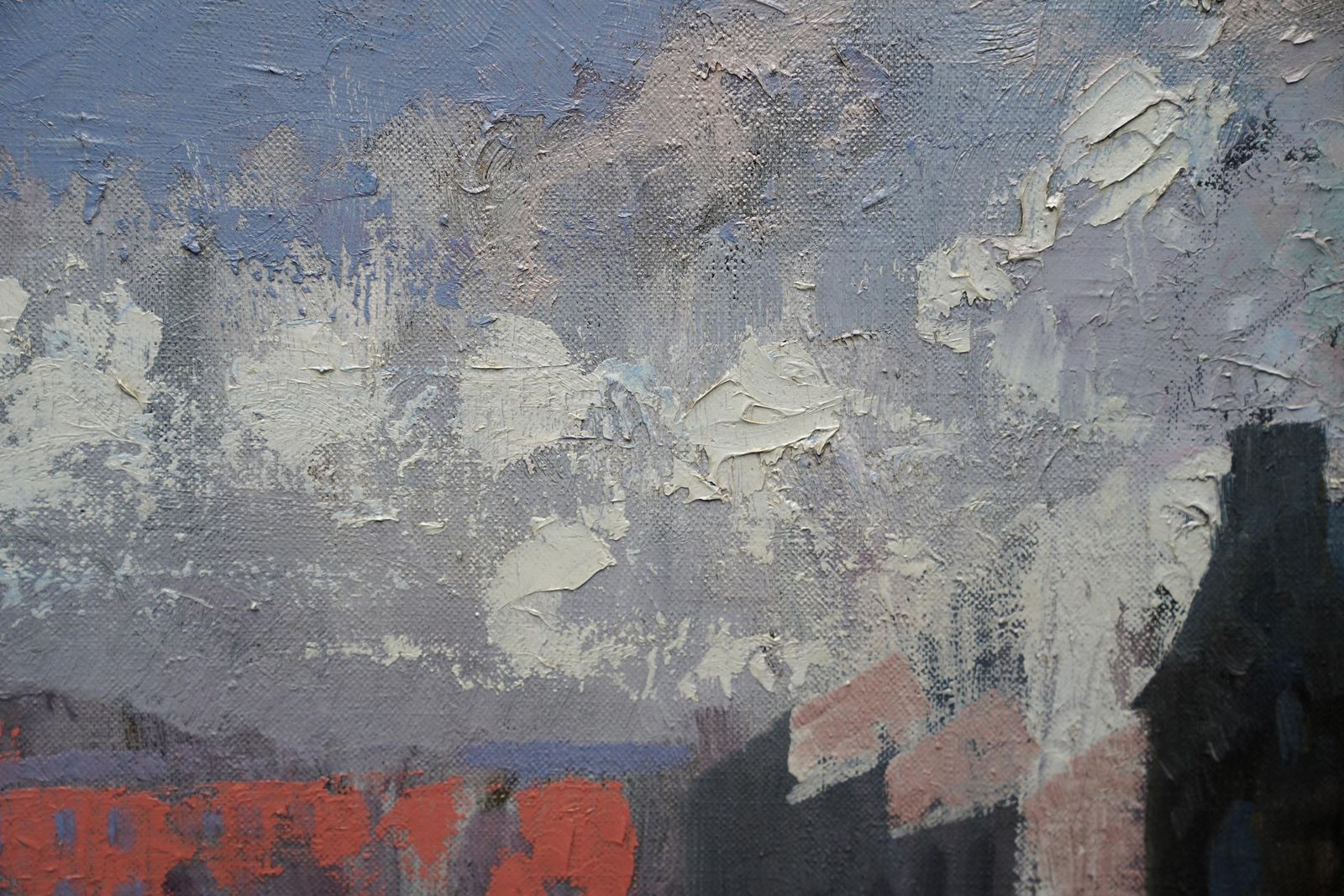 Harry Jefferson Barnesindustrial Railway Landscape   Scottish 50s Art Post Impressionist Oil Paintingcirca 1950 photo vinterior