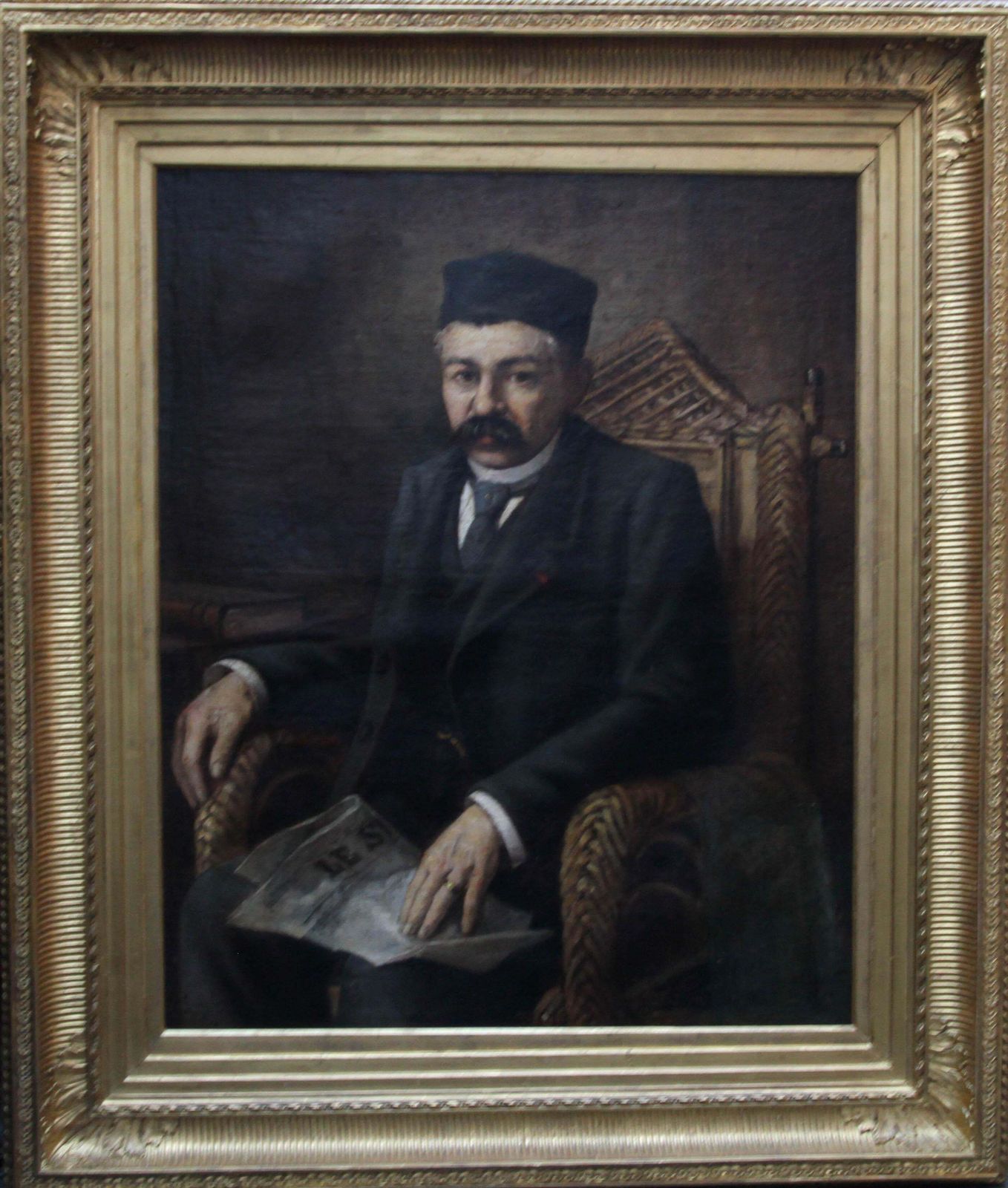 photo for sale Unknownman Reading Newspaper   Orientalist Art 19th Century Portrait Oil Paintingcirca 1890