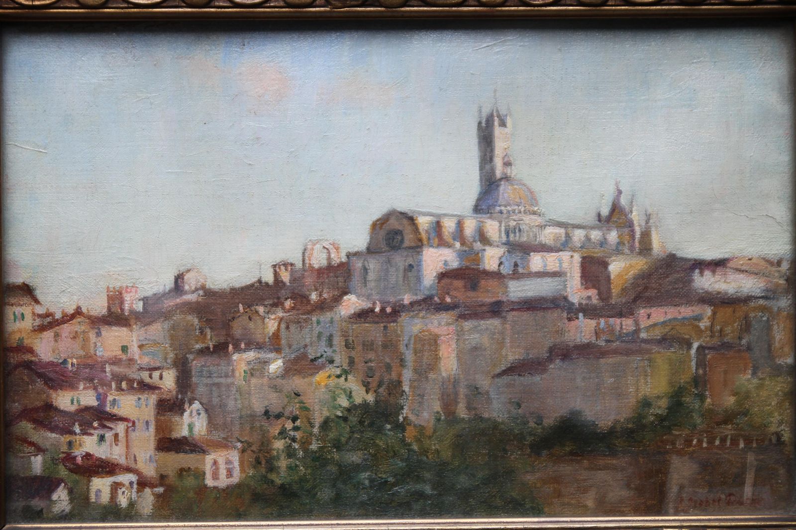 Susan Isabel Dacresiena Italy   19thc British Impressionist Oil Painting Cityscape Female Artistcirca 1875 photo vinterior