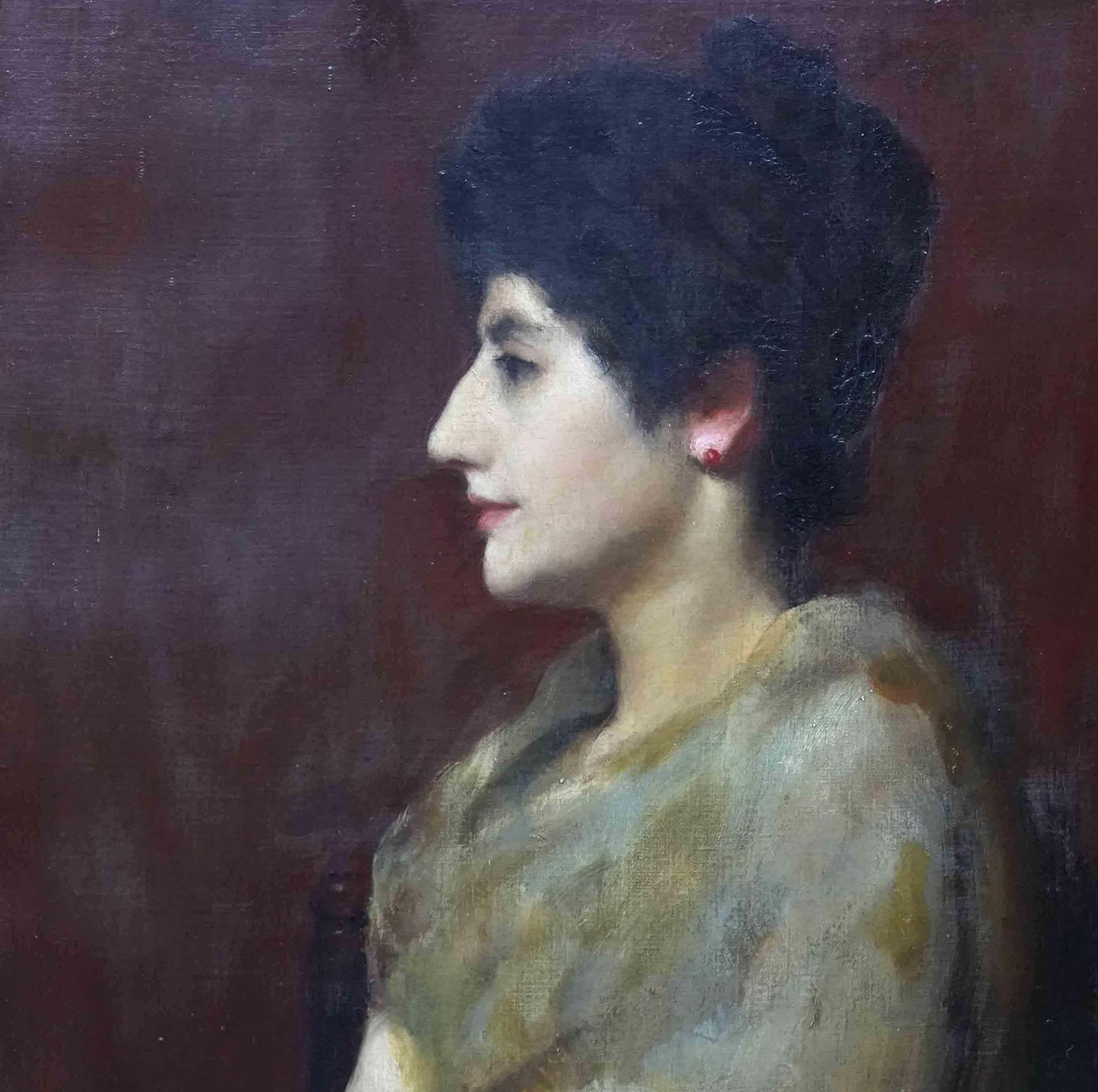 Edward Spilsbury Swinsonportrait Of A Lady   British 19th Century Art Portrait Oil Painting1891 photo for sale