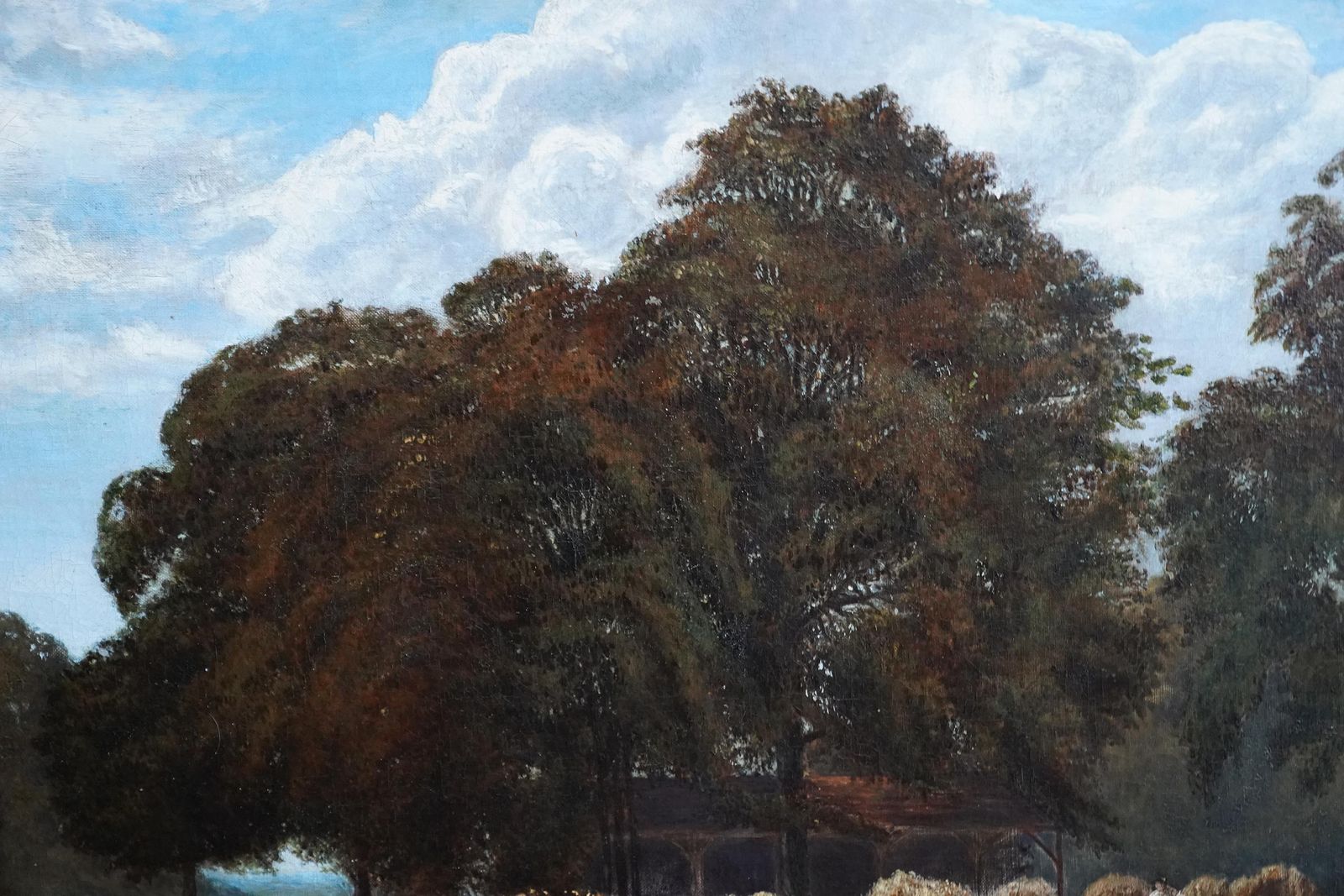 photo for sale Harvest Landscape   British 19th Century Art Victorian Landscape Oil Painting1883