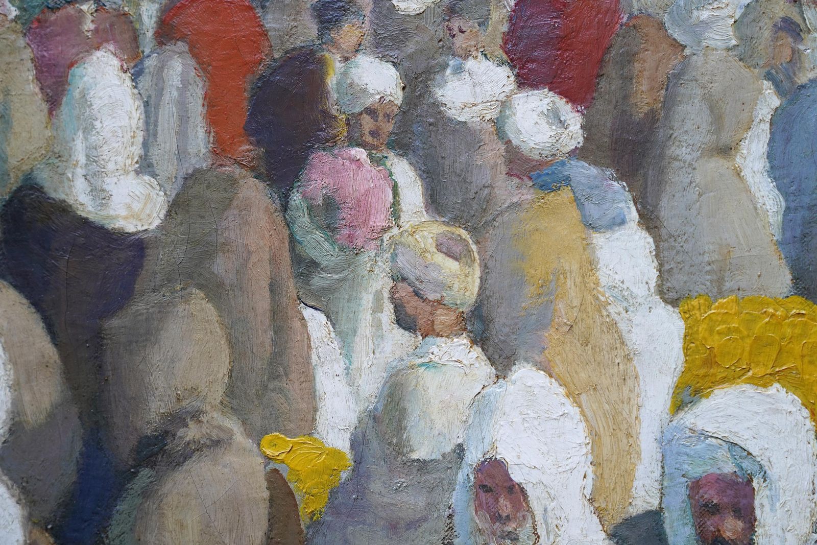 Gerald Spencer Prysetangiers Lemon Market   British 1920's Oriental Figural Art Oil Painting Circa 1925 photo 6631.0