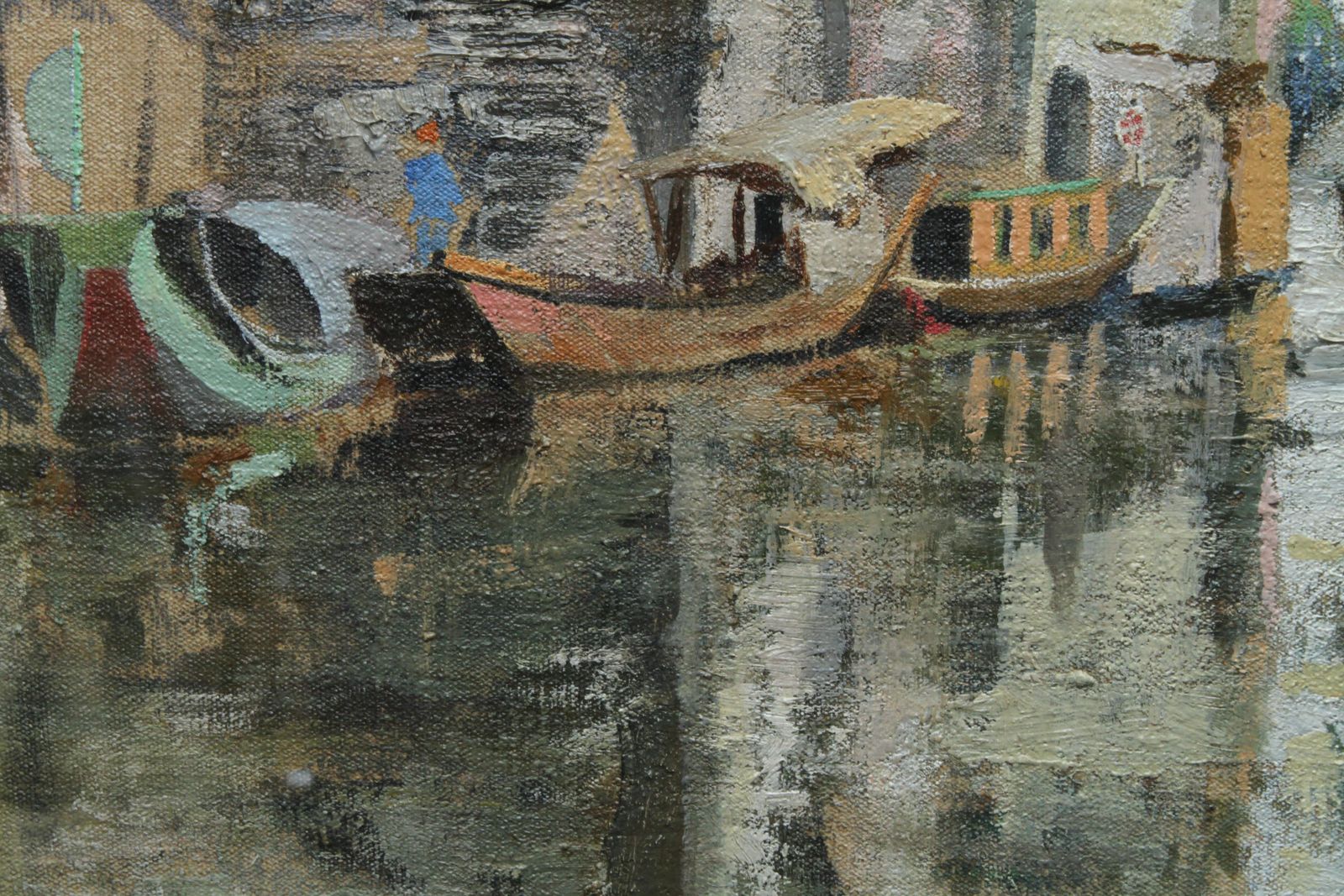 Robert Cecil Robertsonsoochow/Suzchou China   Scottish 20's Impressionist Art Oil Painting Canal Chinacirca 1922 photo buy