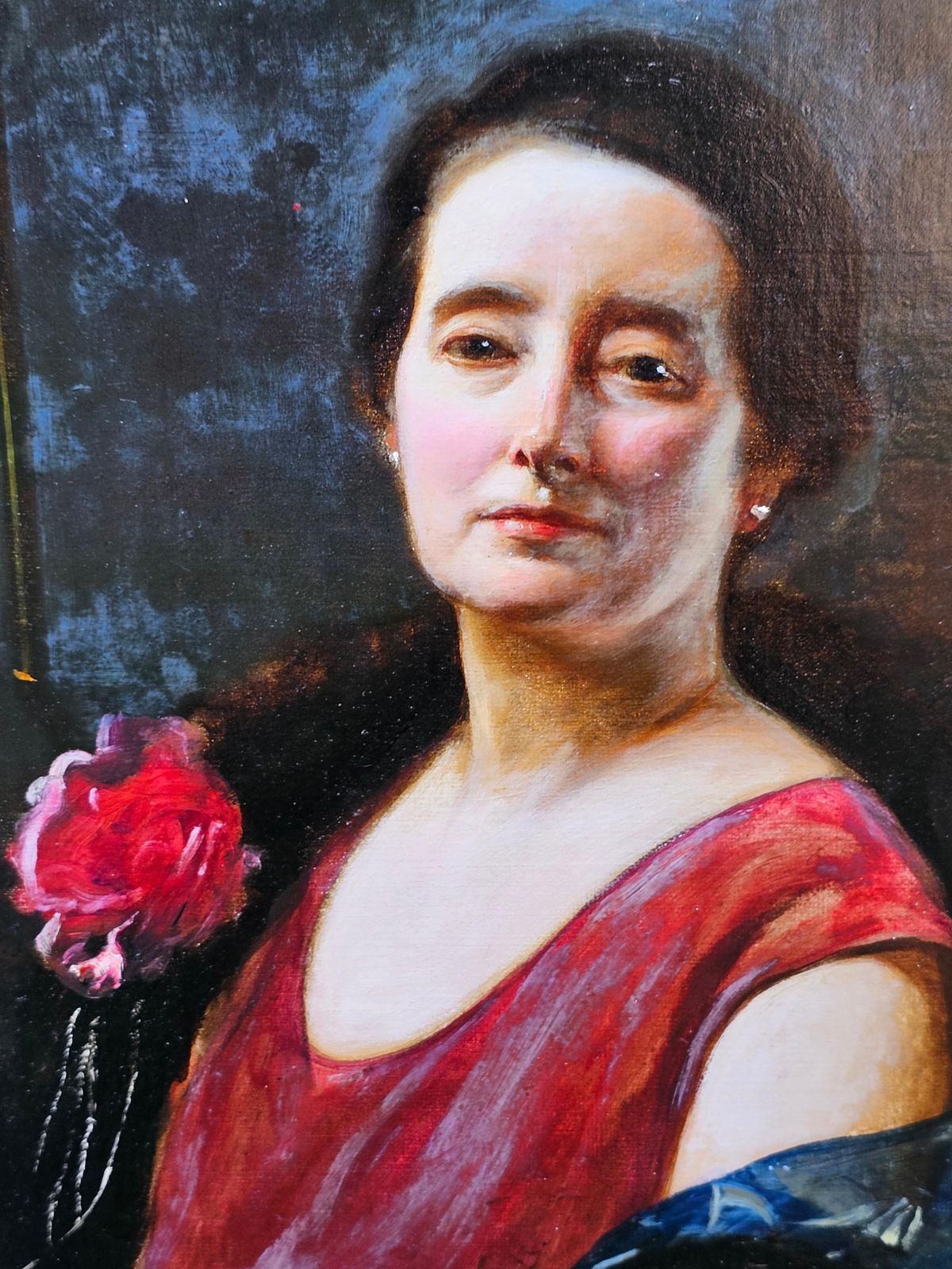 Portrait Of An Edwardian Lady   British American Art Portrait Oil Paintingcirca 1910 photo 6937.0