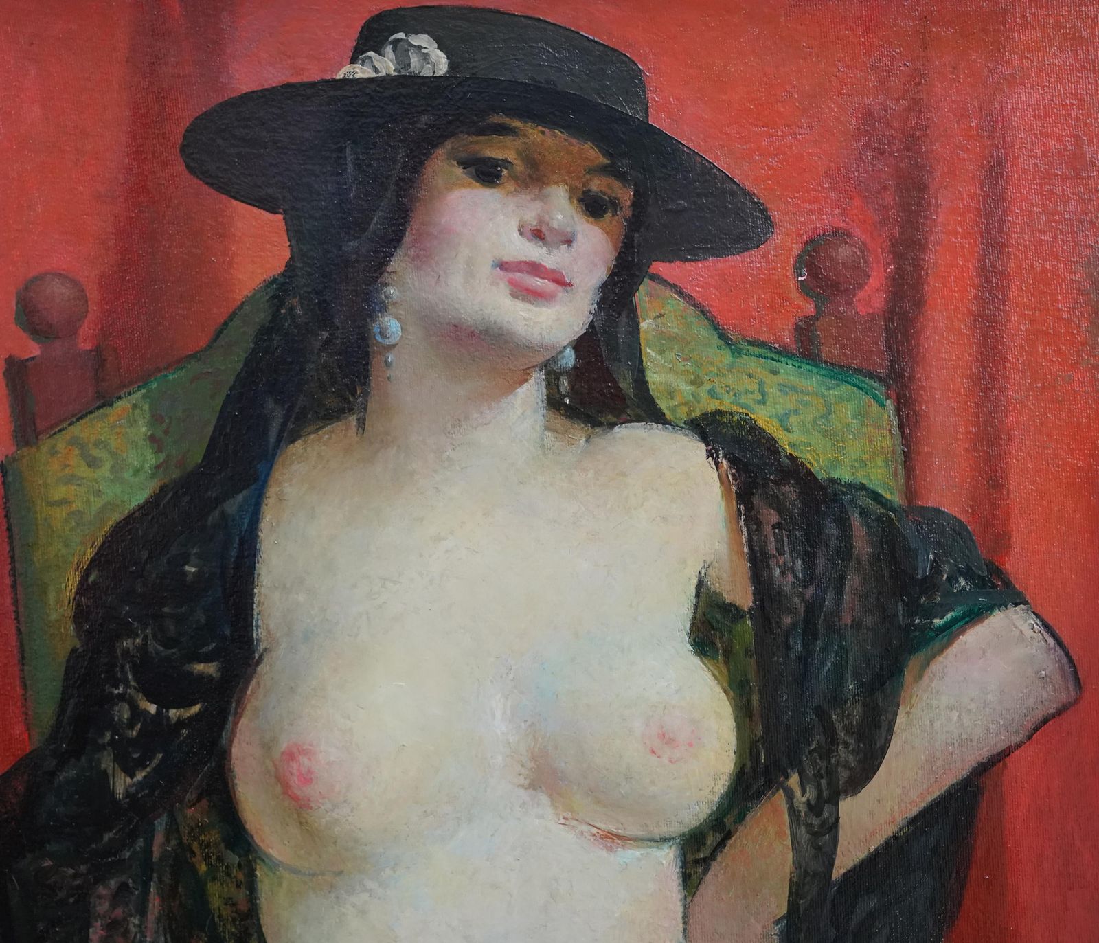 William Crosbienude Portrait Of A Spanish Woman   Scottish Art Female Portrait Oil Painting1981 photo Art