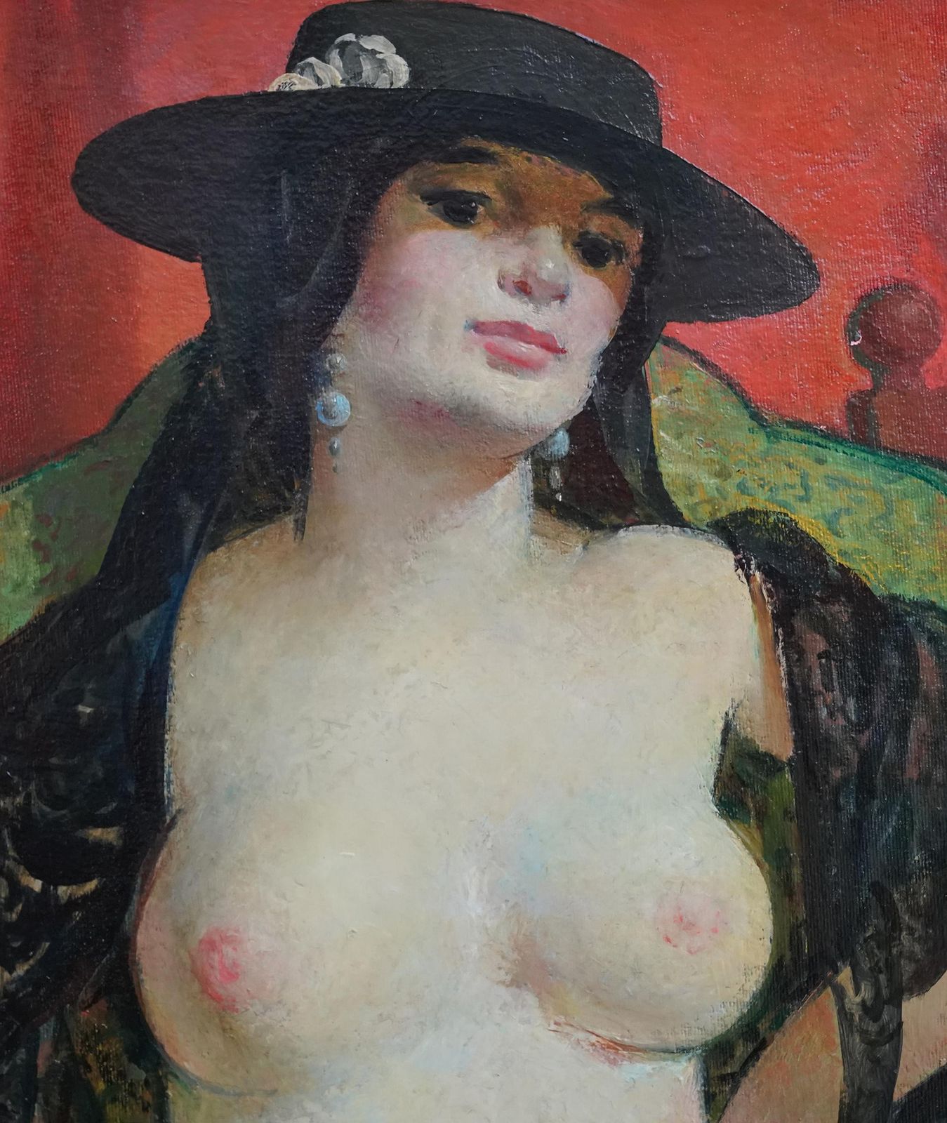 William Crosbienude Portrait Of A Spanish Woman   Scottish Art Female Portrait Oil Painting1981 photo 7345.0