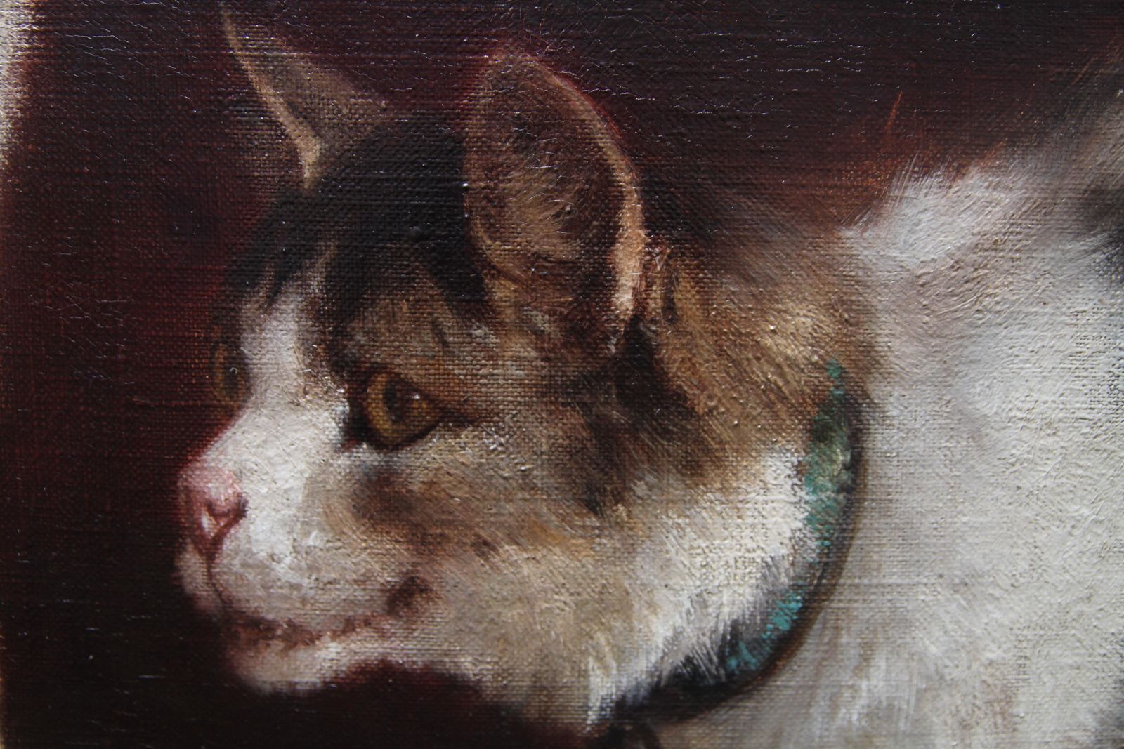Art Carl Suhrlandtportrait Of A Cat And Dog   Victorian Genre 1884 Animal Art Oil Painting1884 photo