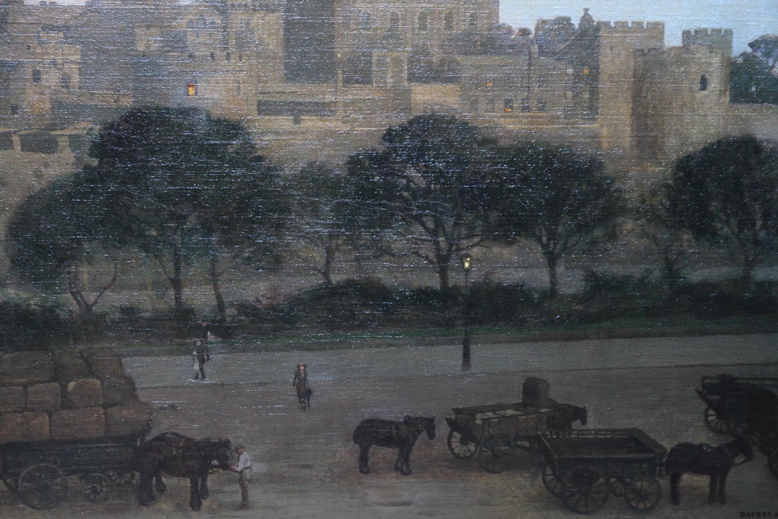 William Dacres Adamsthe Tower Of London   British 20's Art Nocturne City Landscape Oil Paintingcirca 1920 photo for sale