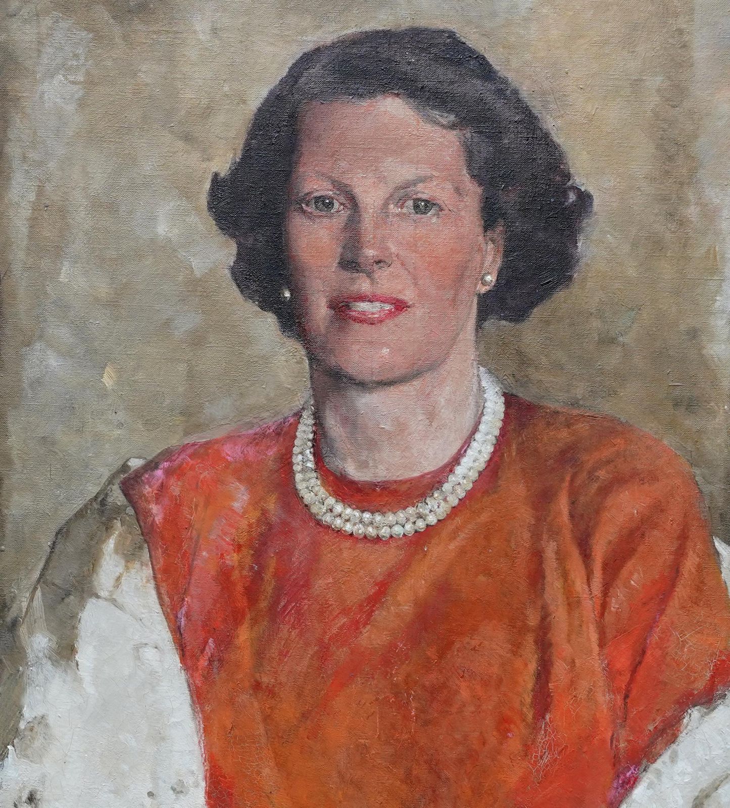 Sydney Seymour Lucasportrait Of Sheila De Quincey   British 1950's Art Portrait Oil Paintingcirca 1957 photo for sale