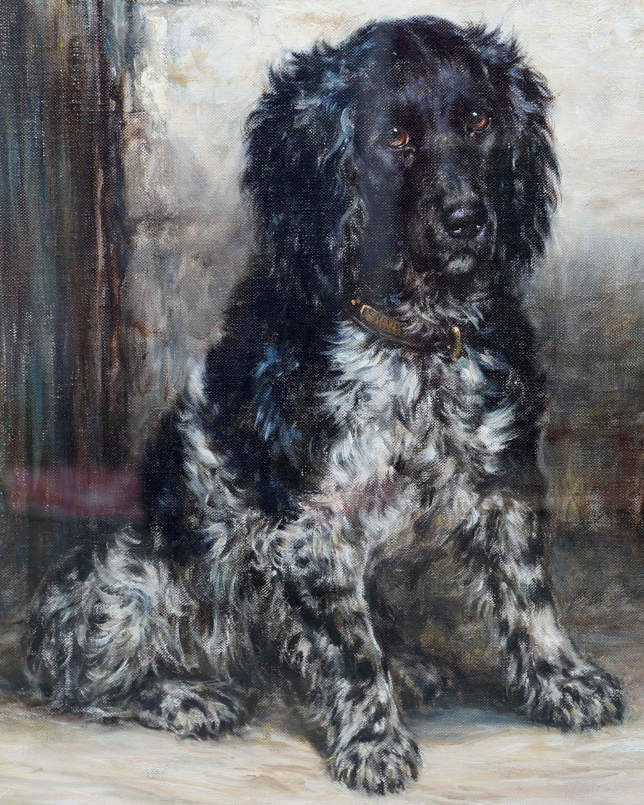 Robert Morleyportrait Of A Spaniel   British Edwardian Art Dog Portrait Oil Painting Circa 1910 photo Art