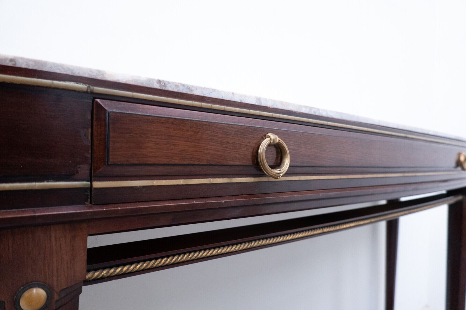 Console By Alban Chambon, Mahogany And Marble, 1900s photo 9880.0