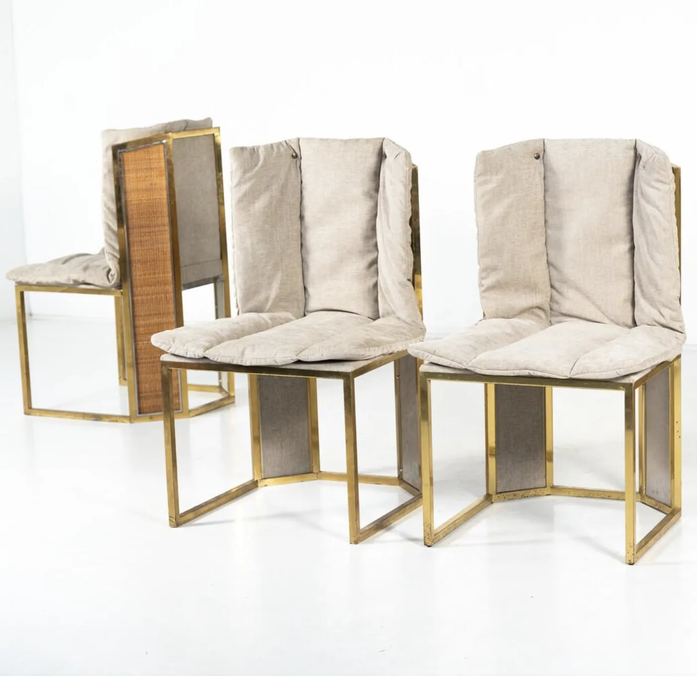 6160.0 Mid Century Modern Set Of 10 Chairs By Romeo Rega, Italy, 1970s – New Upholstery photo