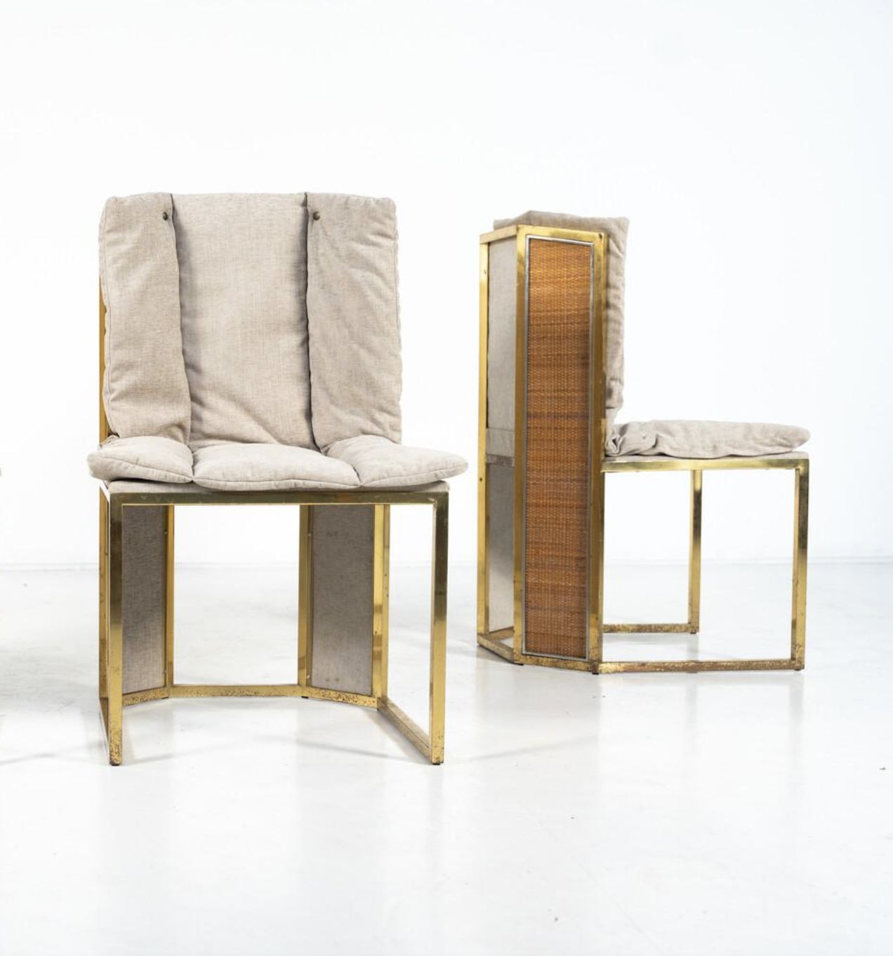 photo vinterior Mid Century Modern Set Of 10 Chairs By Romeo Rega, Italy, 1970s – New Upholstery