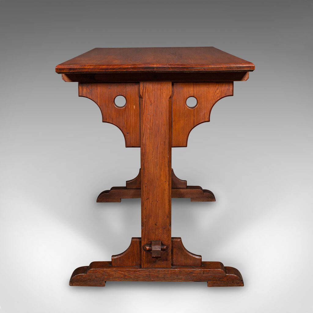 Antique Hall Table, Victorian, Pitch Pine, Kitchen, Ecclesiastical, Circa 1870 photo 1525.0