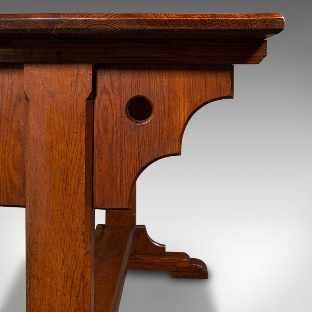photo furniture Antique Hall Table, Victorian, Pitch Pine, Kitchen, Ecclesiastical, Circa 1870