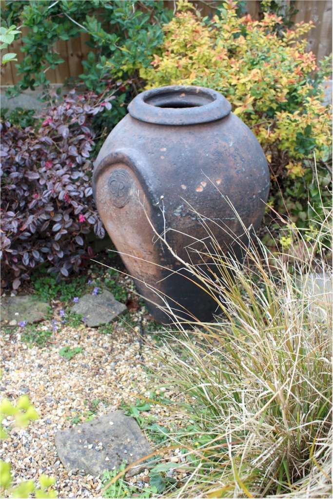Large Antique European Olive Terracotta Garden Urn photo 570.0