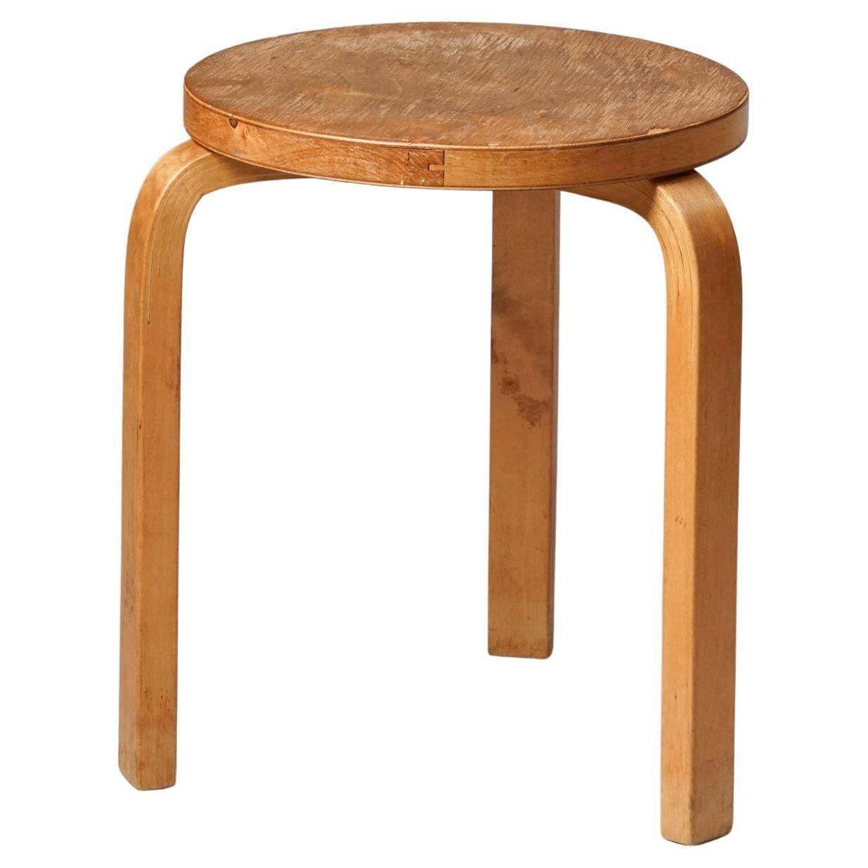 Stool Model 60, Alvar Aalto, Oy Huonekalu  Ja Rakennustyötehdas Ab, 1930s