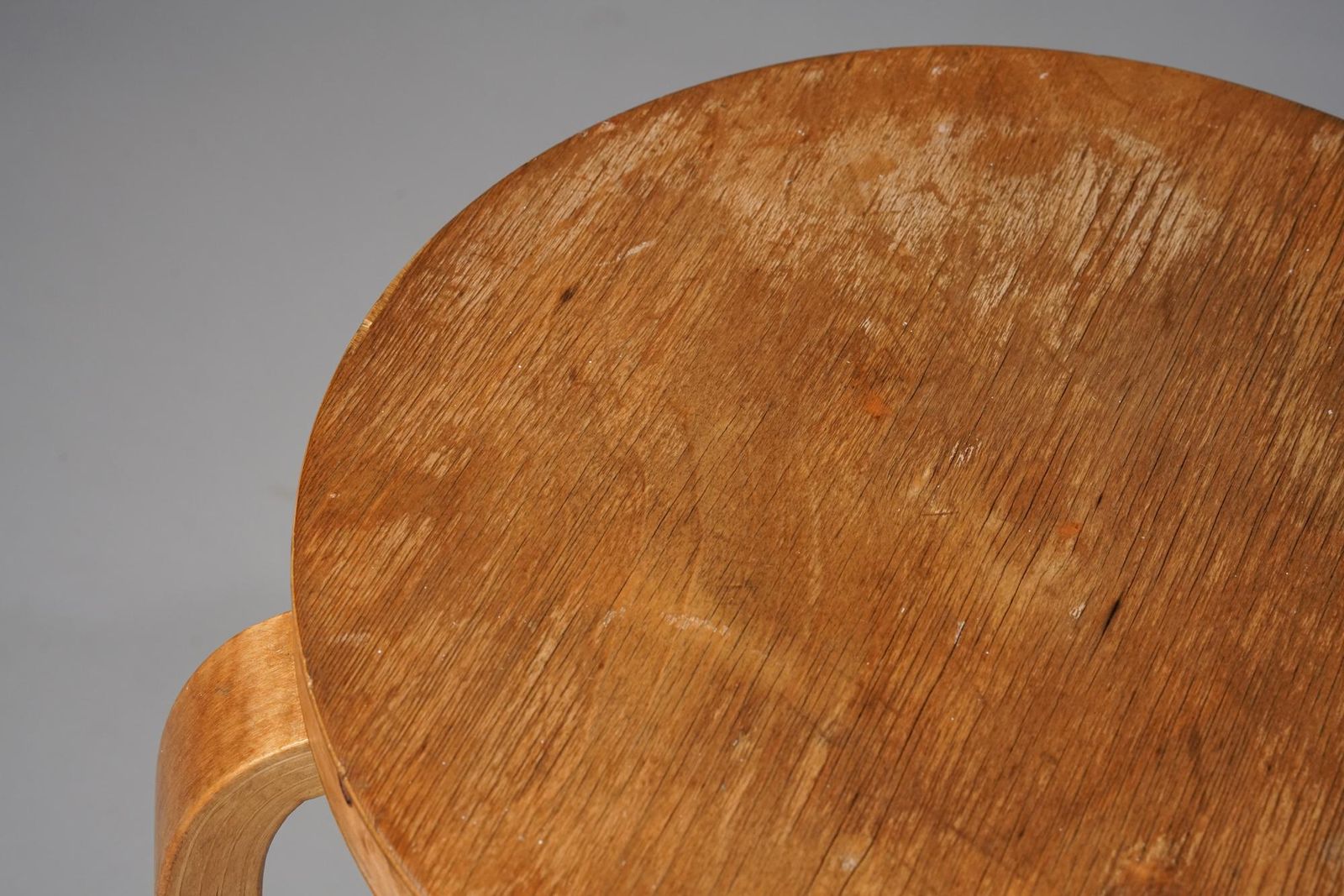Stool Model 60, Alvar Aalto, Oy Huonekalu  Ja Rakennustyötehdas Ab, 1930s photo for sale