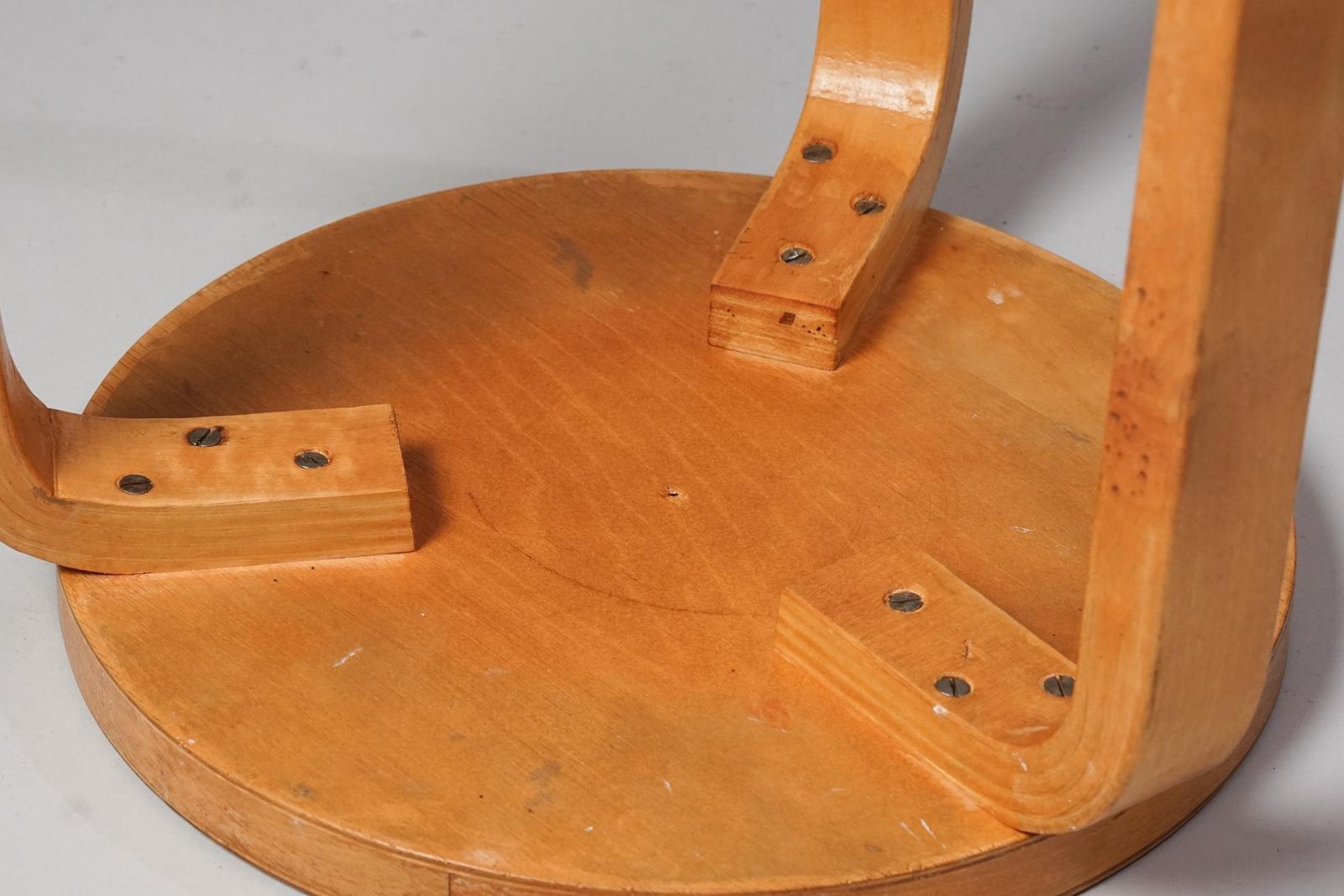 Stool Model 60, Alvar Aalto, Oy Huonekalu  Ja Rakennustyötehdas Ab, 1930s photo vinterior