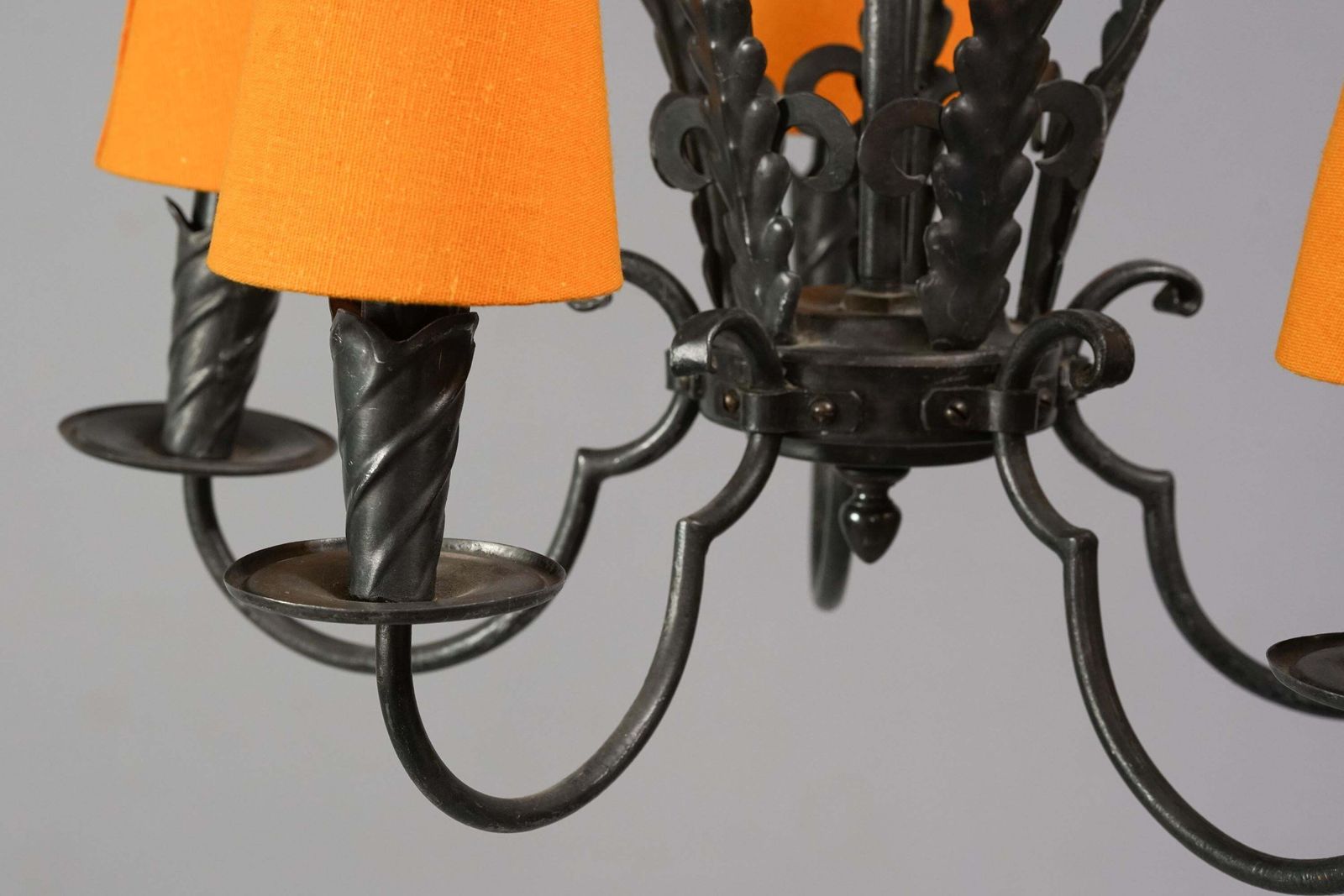 Finnish Iron Chandelier By Taidetakomo Hakkarainen, 1930s photo 1360.0