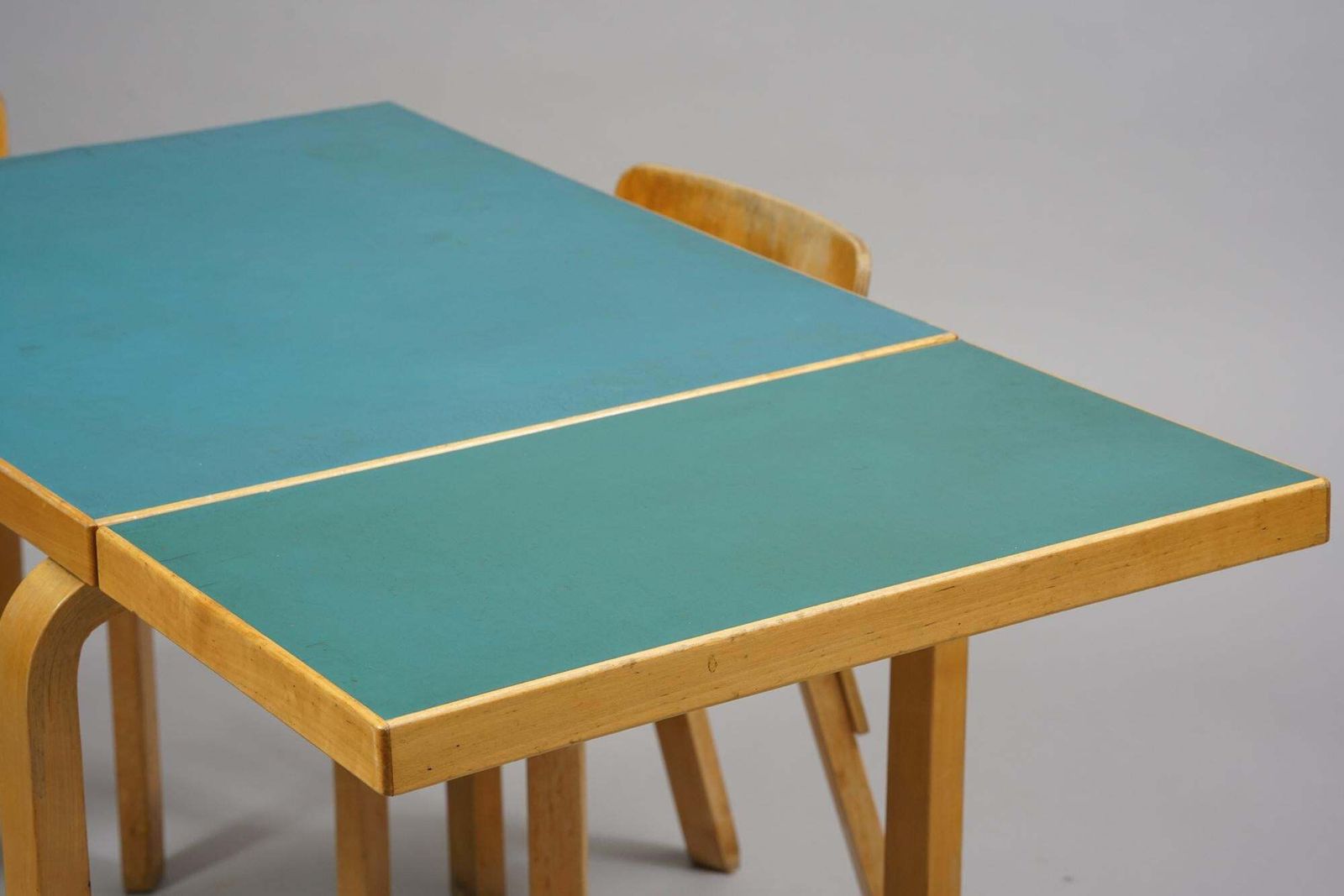 photo furniture Alvar Aalto Dining Room Set Model Dl82 Table & Model 65 Chairs, Circa 1940s