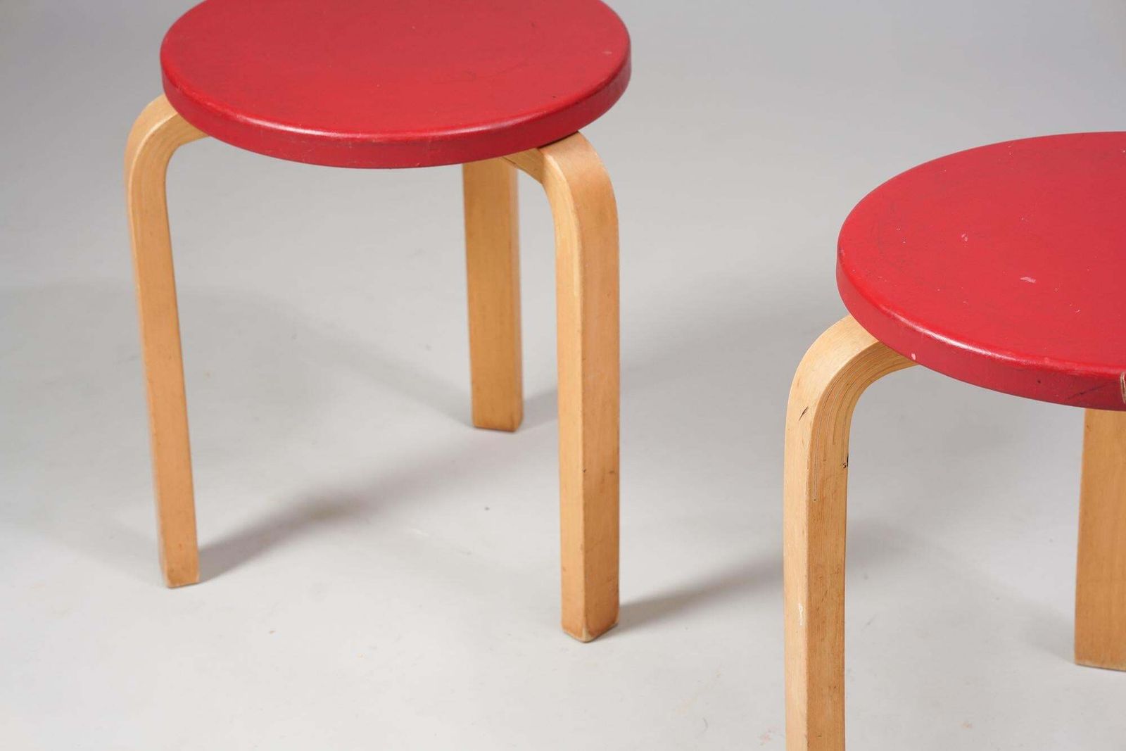 Set Of Two Model 60 Stools, Alvar Aalto, Artek, 1950s photo 1657.0