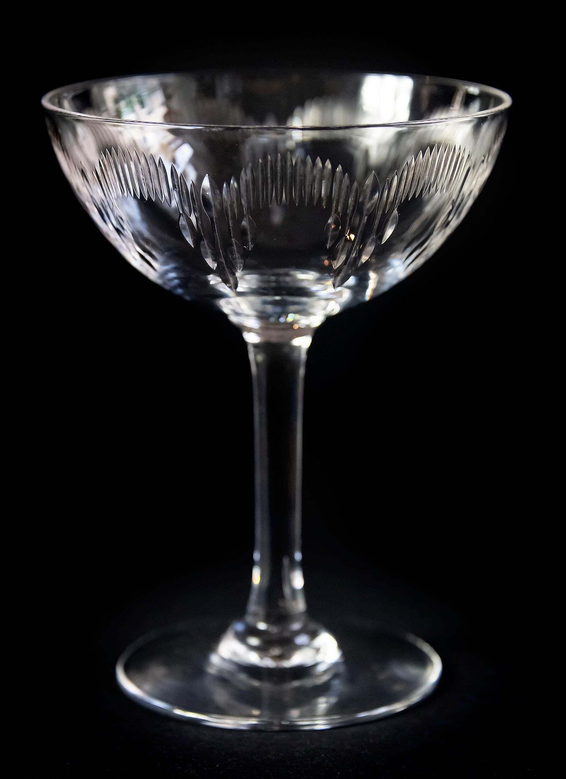6 Pcs. Set Of Baccarat Crystal Champagne Coupes "Moliere" From 1916 1936's photo for sale