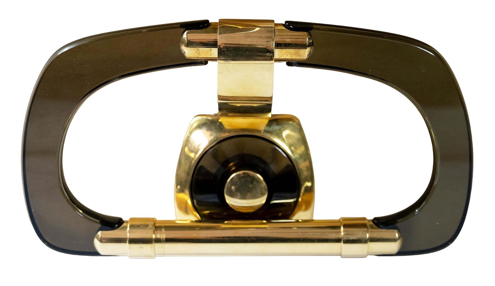 Mid Century Italian Plexiglass/Gilt Brass Bathroom Fixtures Set, 1970's photo vinterior