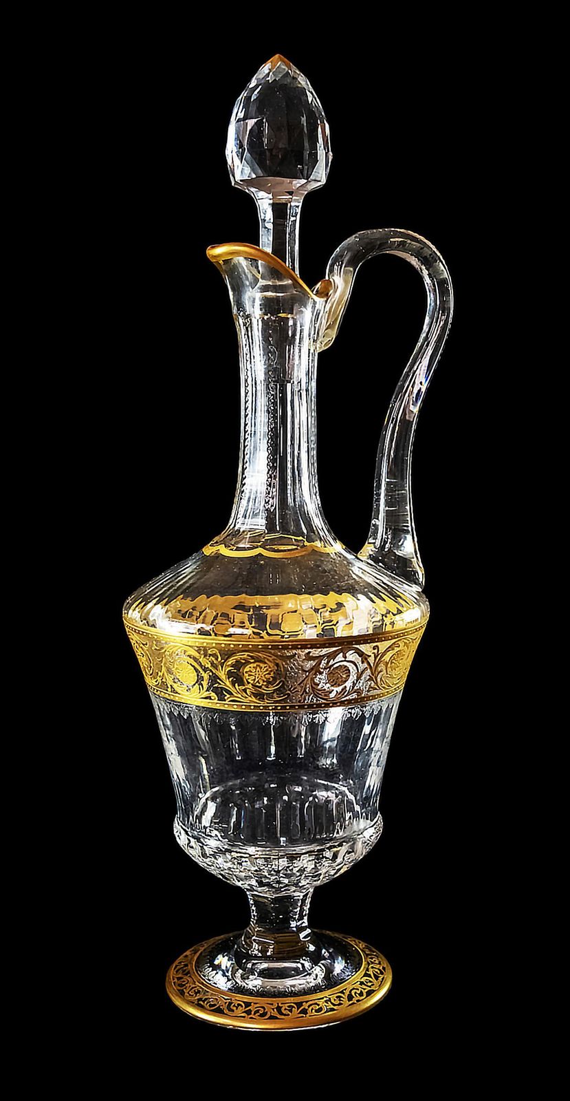 Set Of 6 Pcs. French Saint Louis Crystal Carafe With Sherry Glasses photo Home Decor