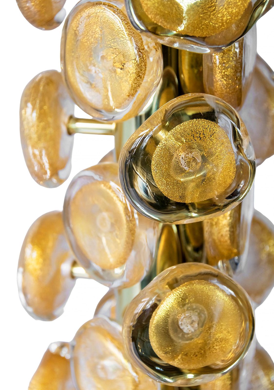 Pair Of Italian Table Lamps In Brass And Murano Glass photo 4164.0