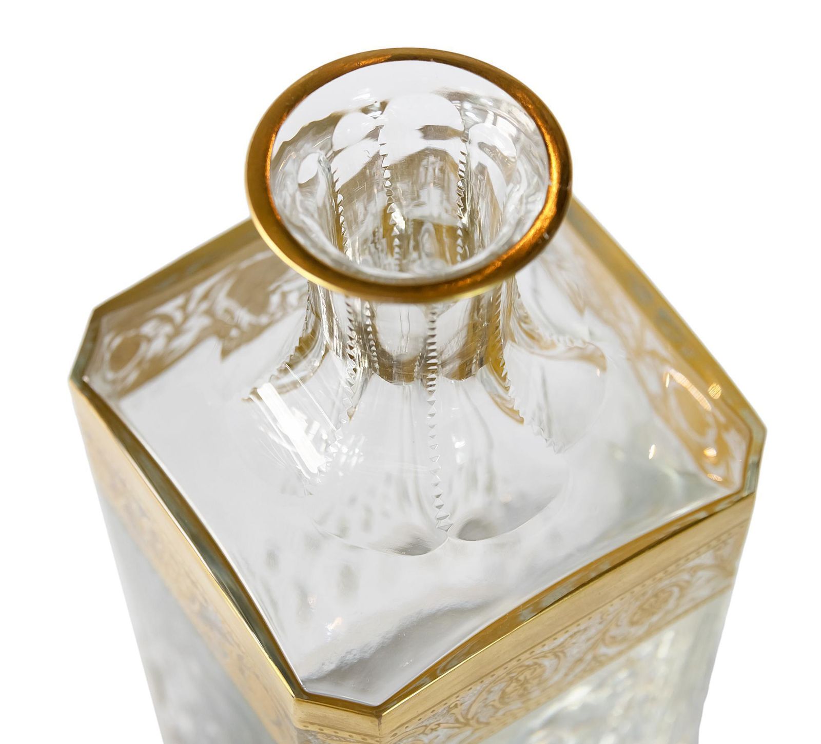 French Saint Louis Crystal Thistle Whiskey Carafe/ Decanter photo 807.0