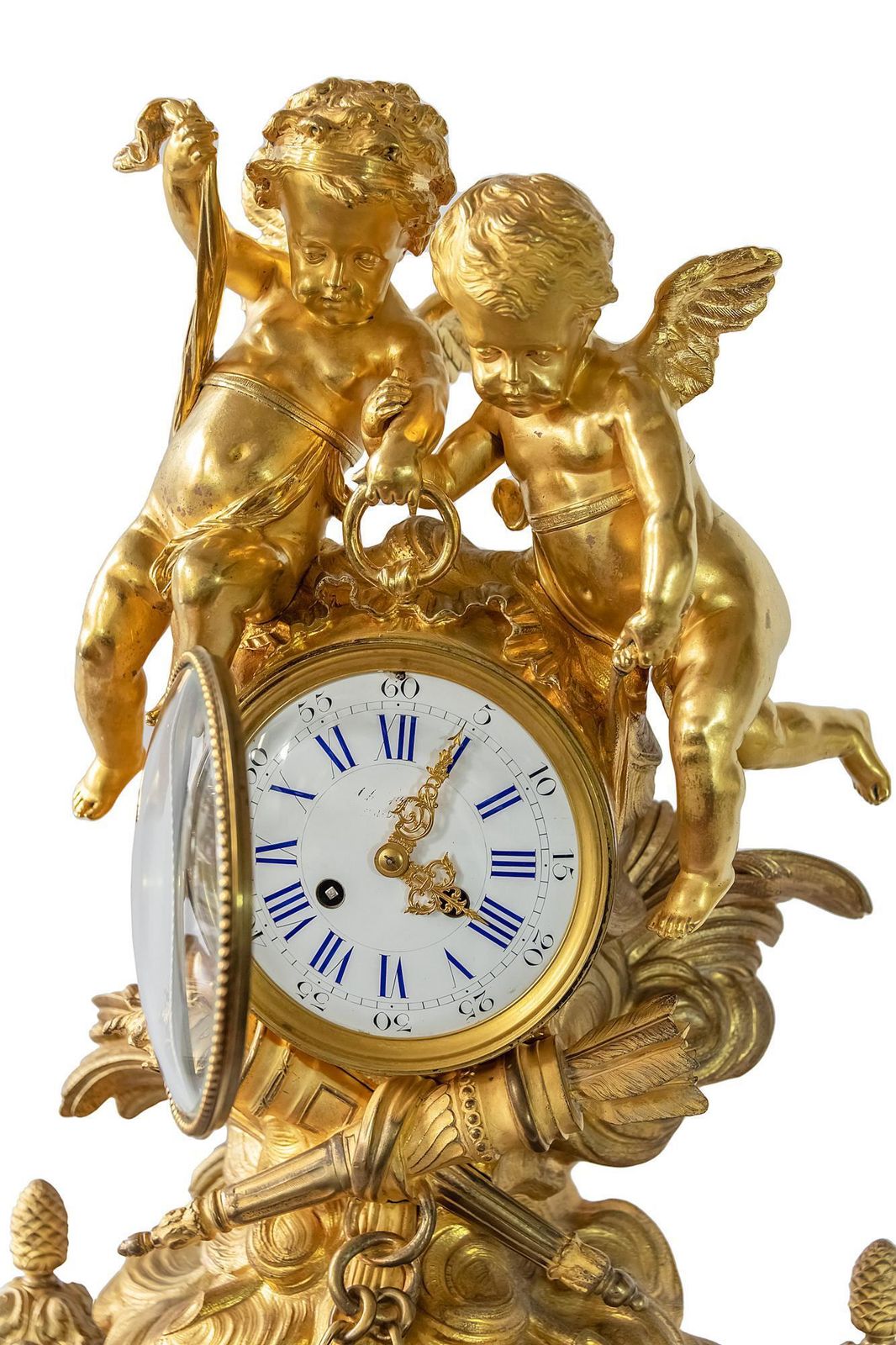 Antique 19th Century French Gilded Bronze Mantel Clock photo Home Decor