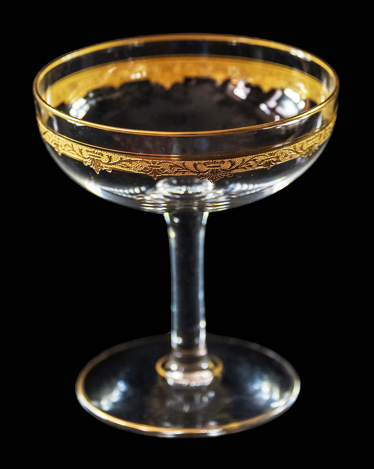 10 Pcs. Set Of Saint Louis Roty Collection Gilt Crystal Champagne Coupes photo Home Decor