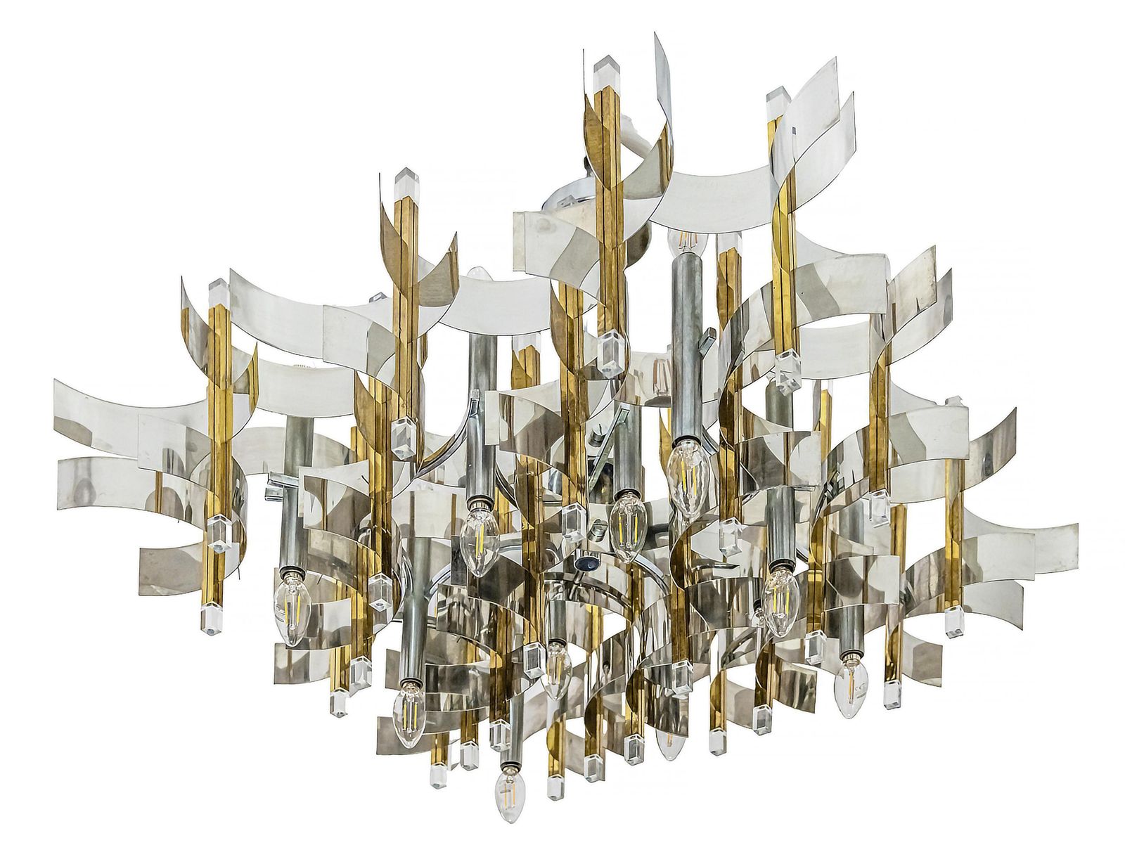 photo furniture Midcentury Italian Chandelier By Gaetano Sciolari, Circa 1970
