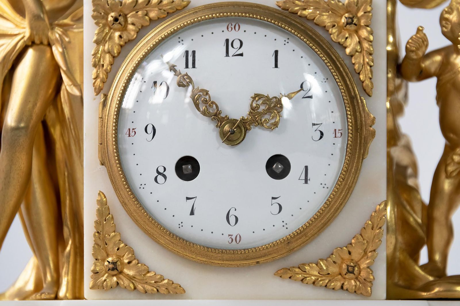 French 19th Century Louis XVI Gilded Bronze And Marble Mantel Clock photo 2295.0