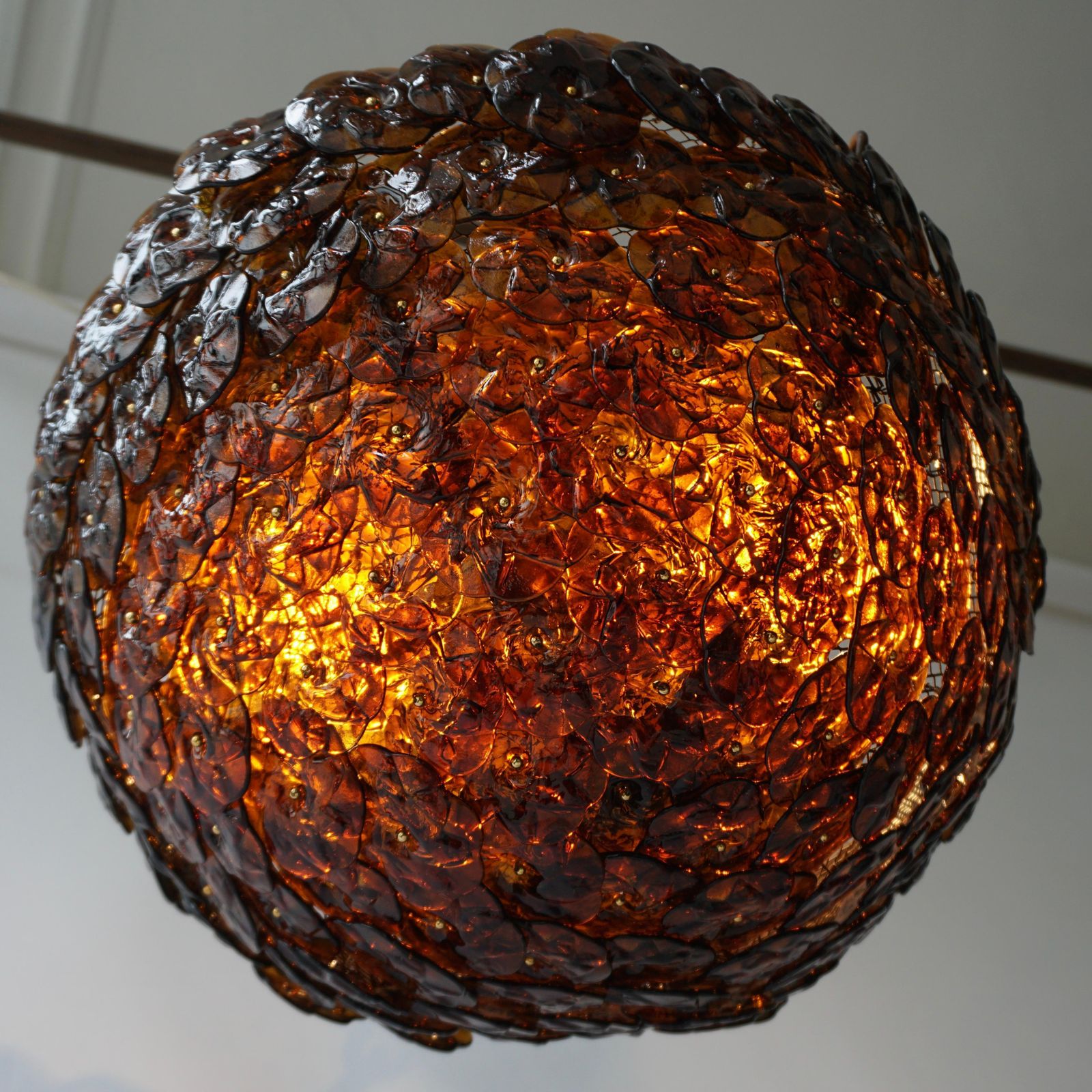 Murano Glass Flower Basket Flush Mount Wall Lamp By Barovier & Toso, 1960s photo buy