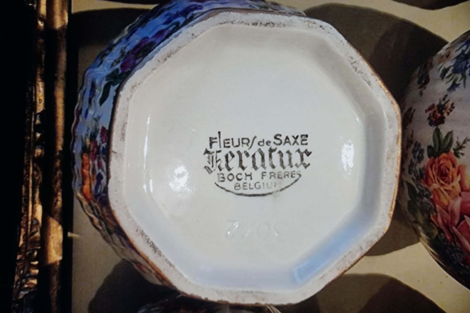 photo for sale Boch Frères Vase With Stylized Floral Motifs
