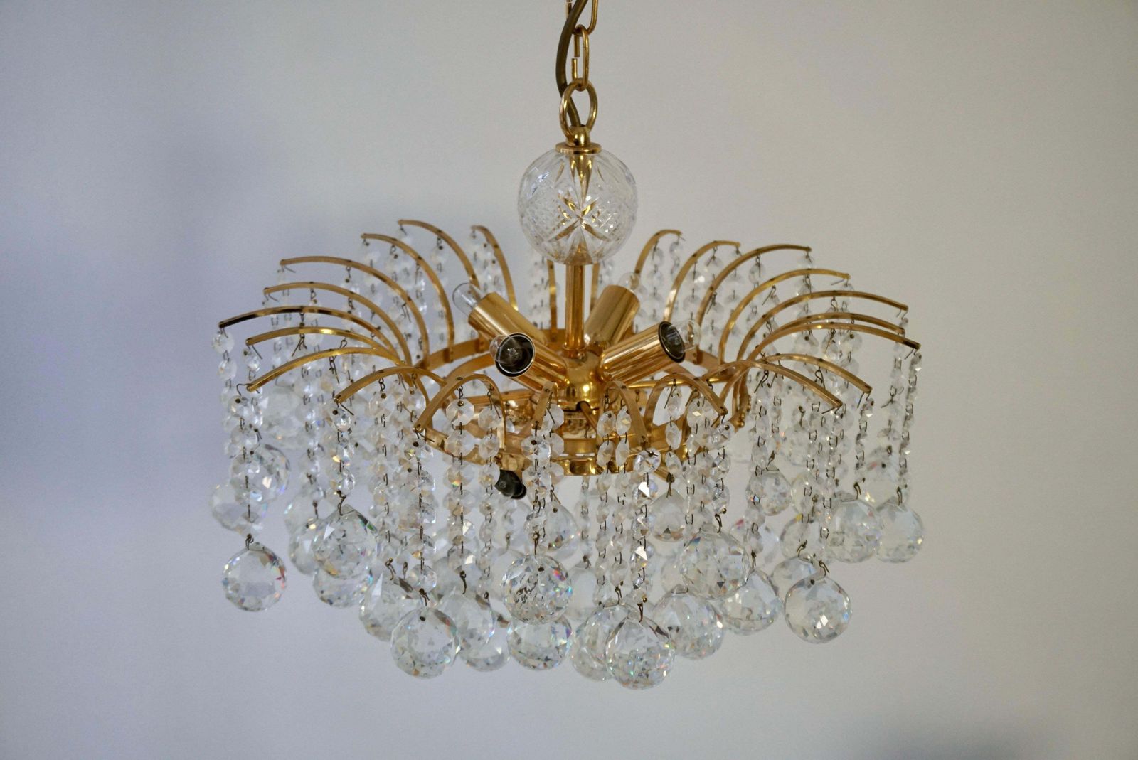 Lighting Glass Crystal Chandelier By Christoph Palme, Germany, 1970s photo