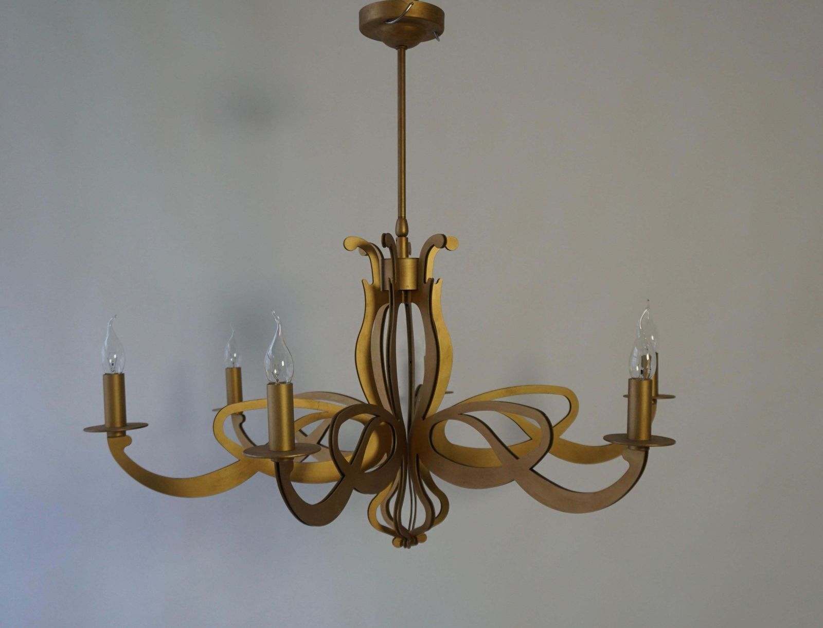 2082.0 Elegant Large Art Nouveau Hollywood Regency Style Chandelier photo