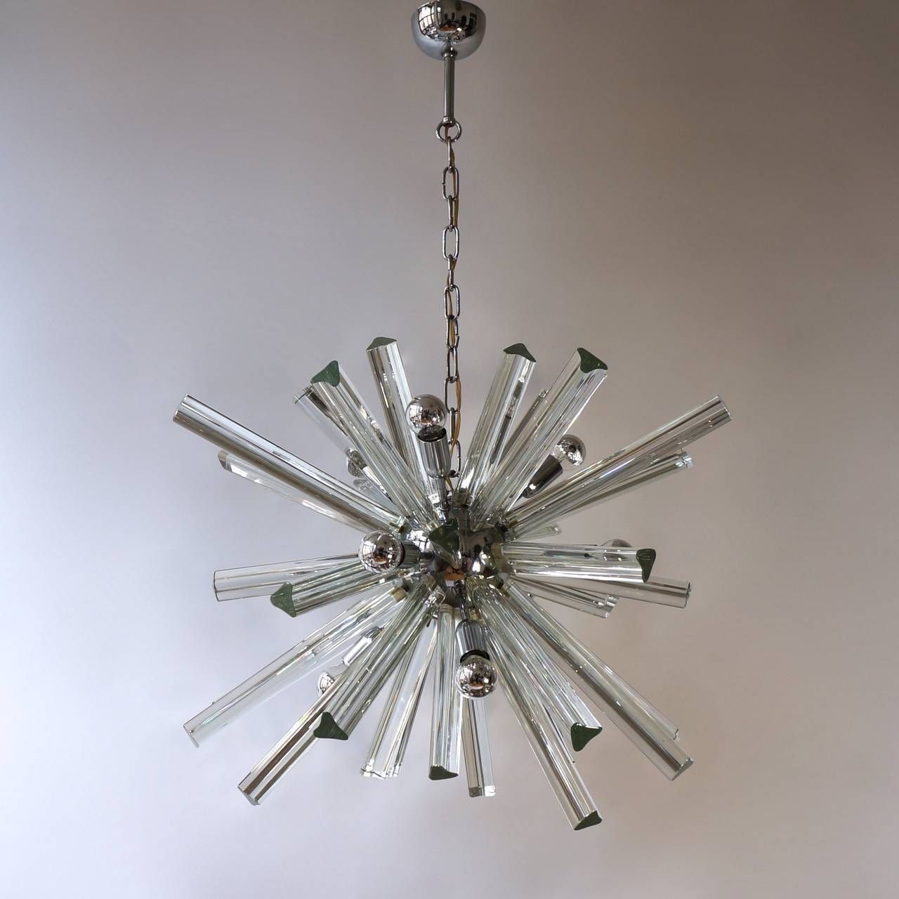 Mid Century Modernist Murano Glass Rod Sputnik Chandelier photo Lighting