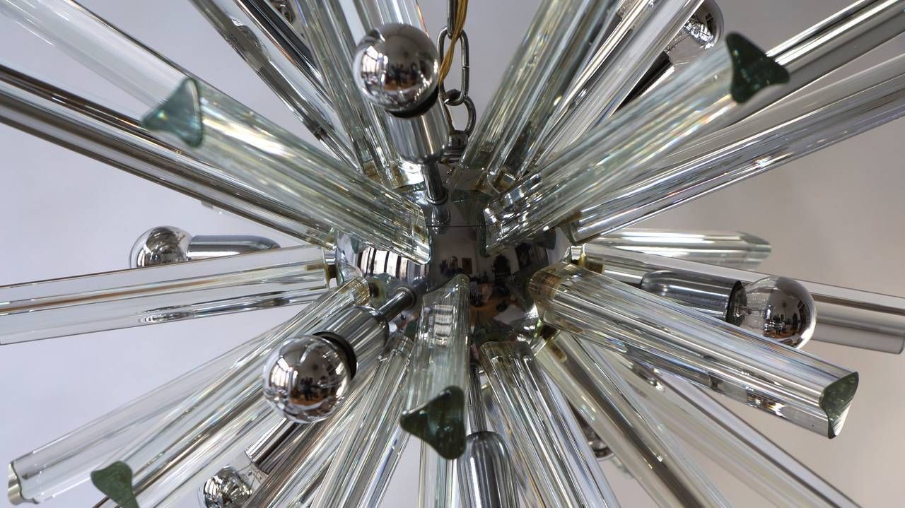 Mid Century Modernist Murano Glass Rod Sputnik Chandelier photo vintage