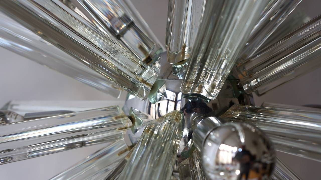 photo for sale Mid Century Modernist Murano Glass Rod Sputnik Chandelier