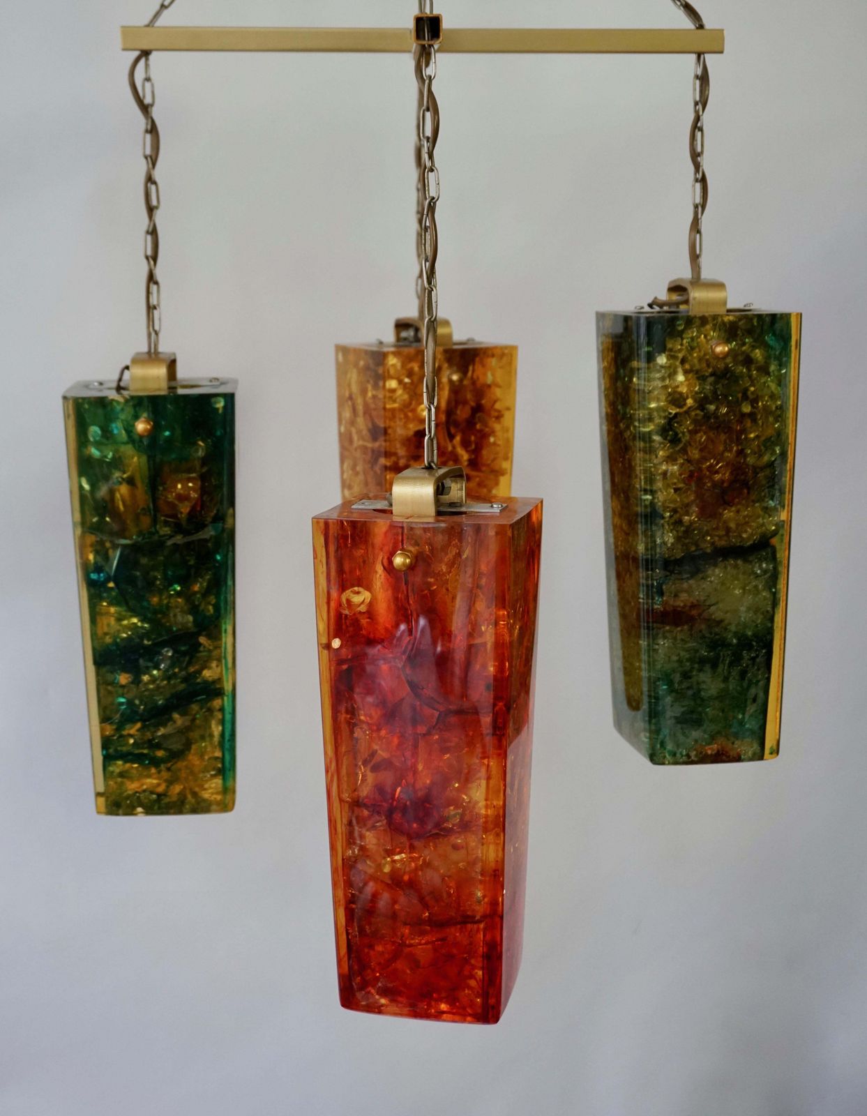 Pierre Giraudon Fractal Resin Shatterline Chandelier photo vintage