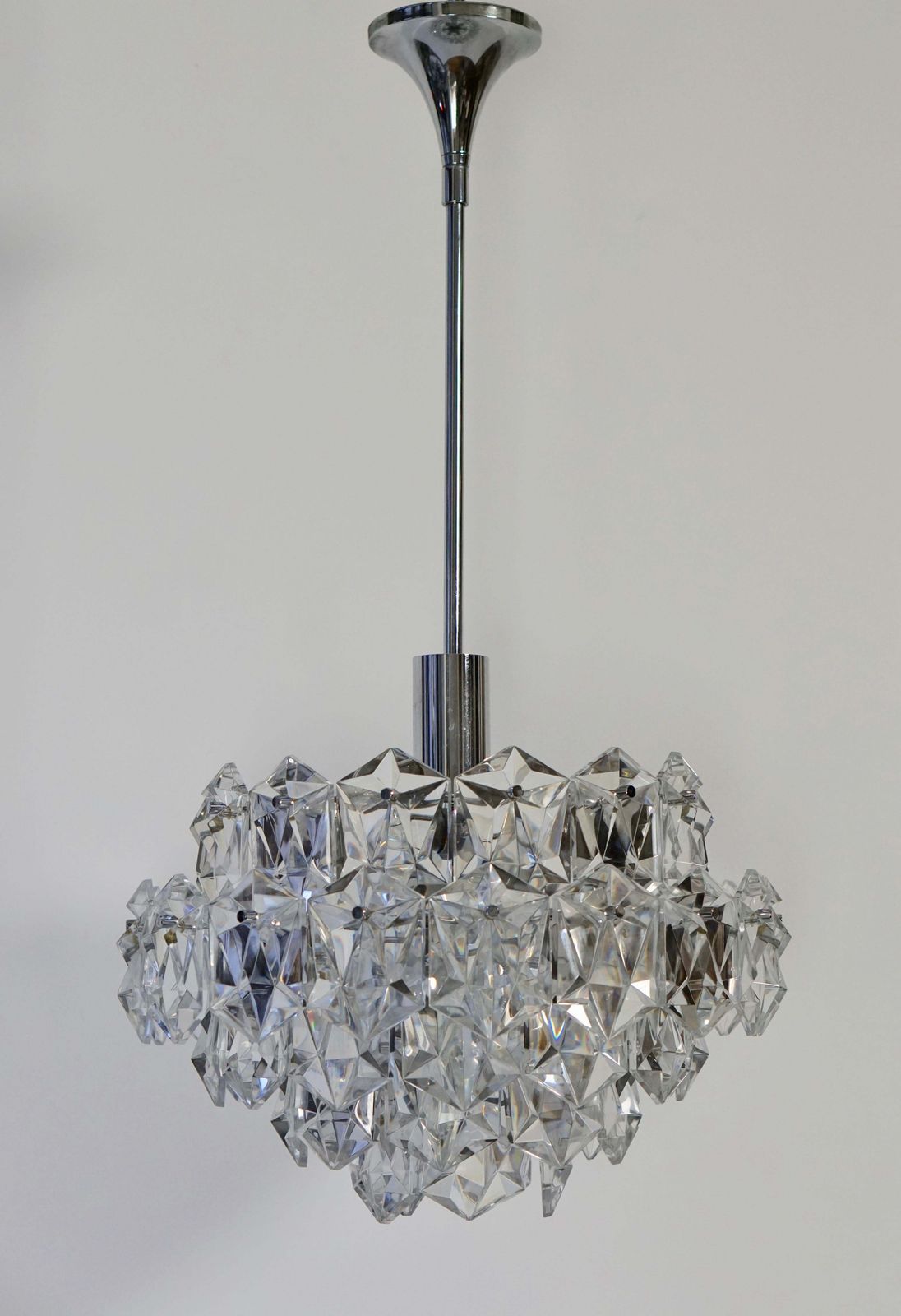 Chandelier Made Out Of Cut Crystal Glasses photo for sale