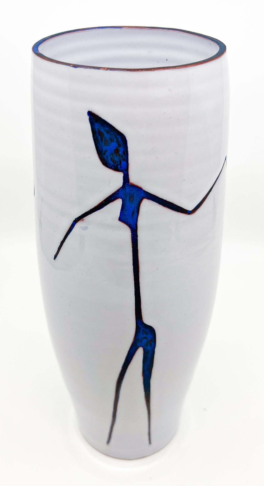 Abstract Figurative Ceramic Pottery Vase By Hans Wagner Design photo vintage