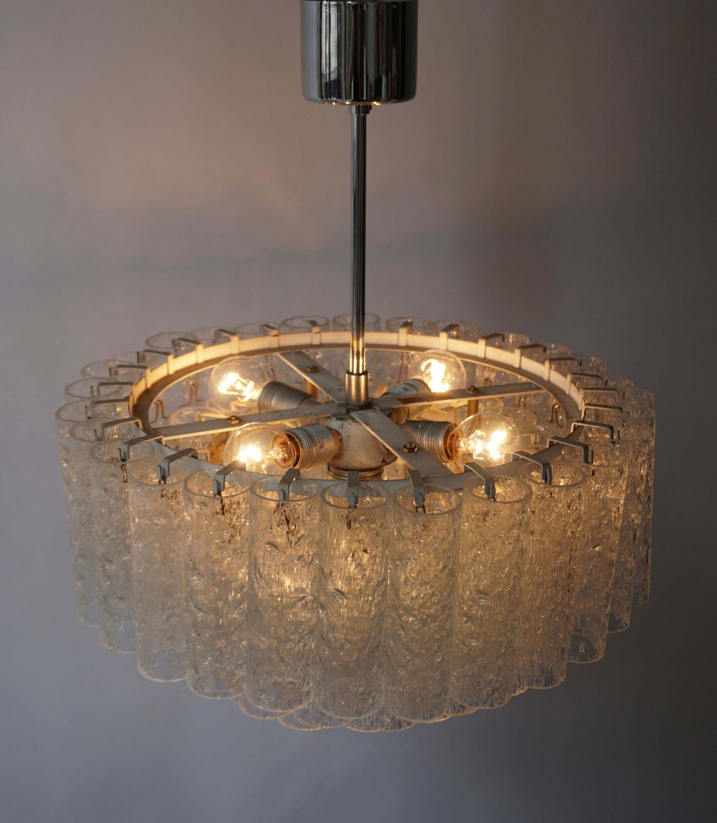 photo for sale Doria Glass Tube Chandelier, 1960s, Germany