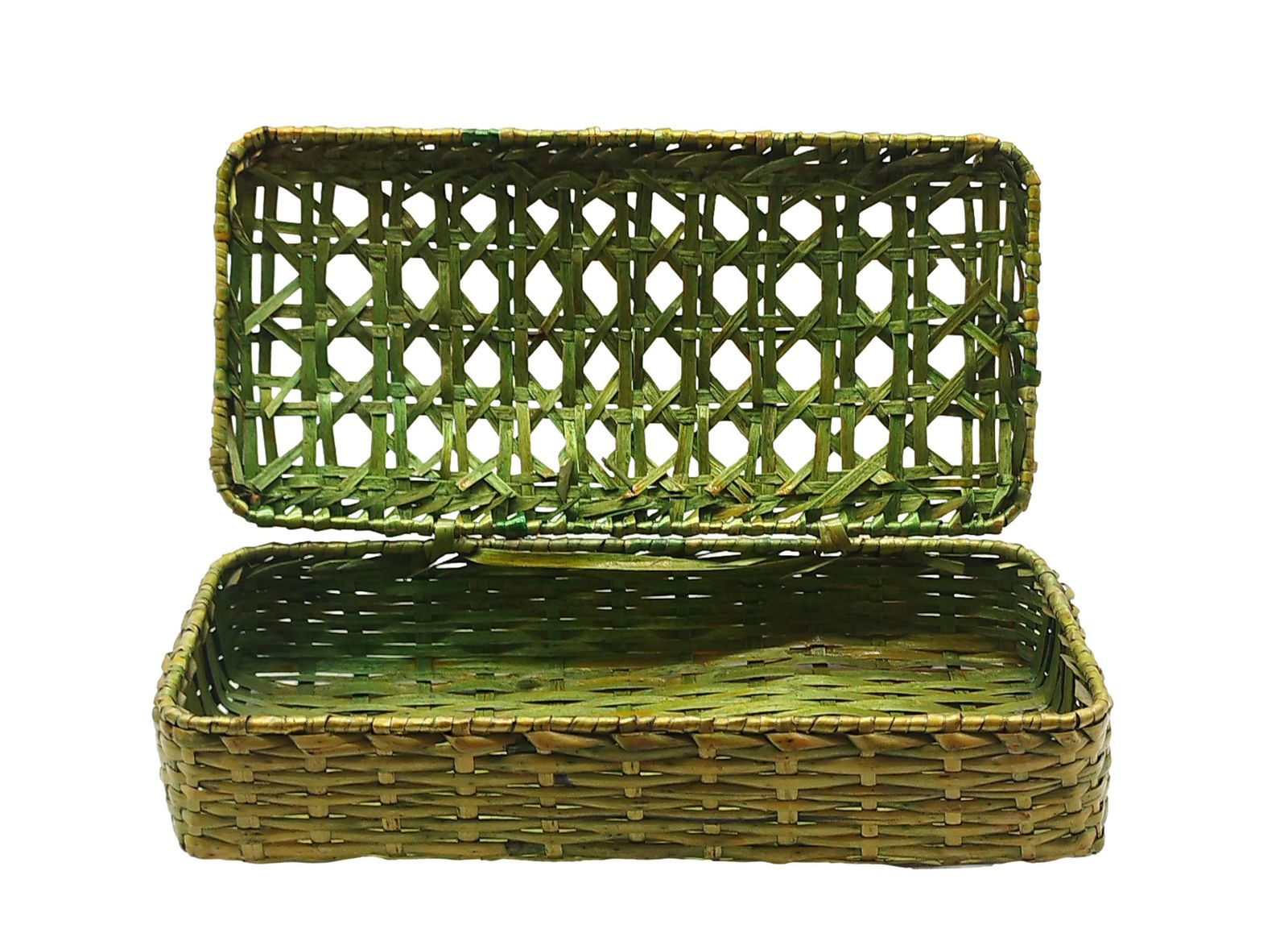 Wicker And Vienna Straw Jewelry Basket, Italy 1960s photo furniture