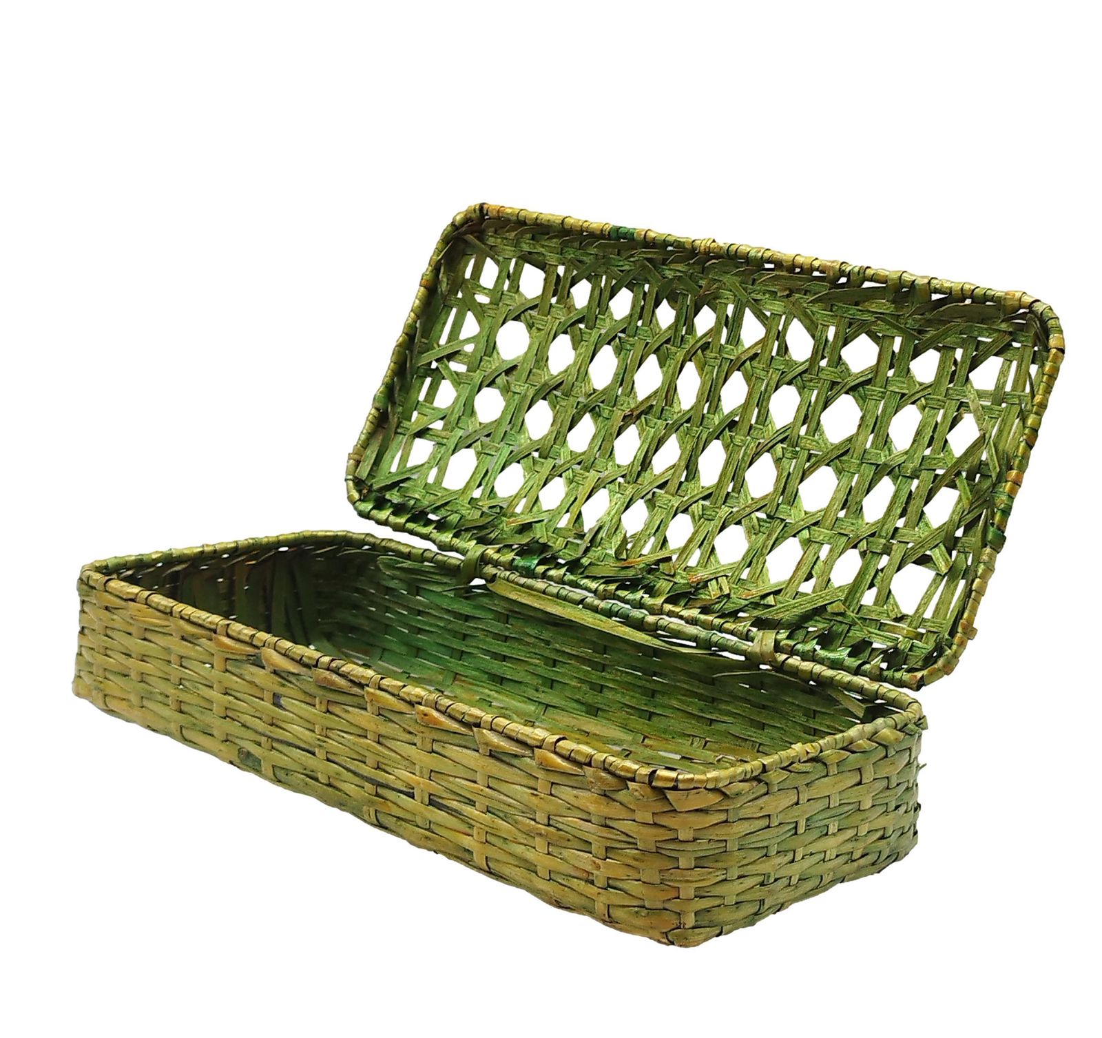 Wicker And Vienna Straw Jewelry Basket, Italy 1960s photo for sale