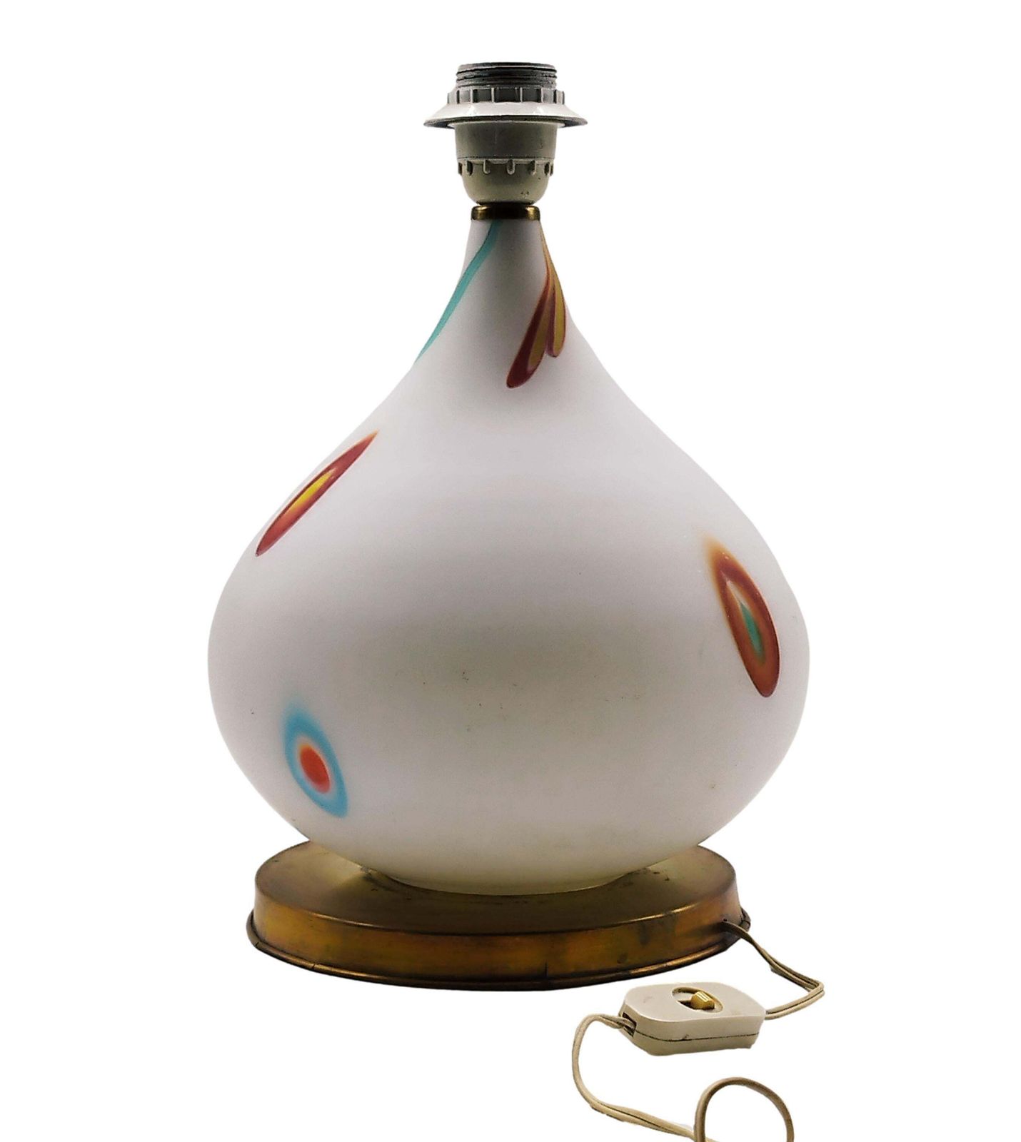 Dino Martens For Aureliano Toso Attrib. Murano Glass Table Lamp, Italy 1960s photo Lighting