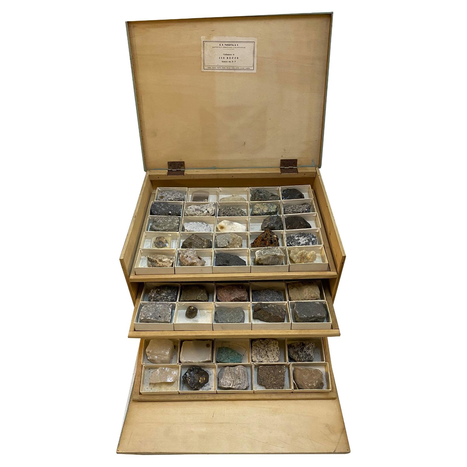 Paravia Collection 100 Rocks, Educational Material, Italy 1950s